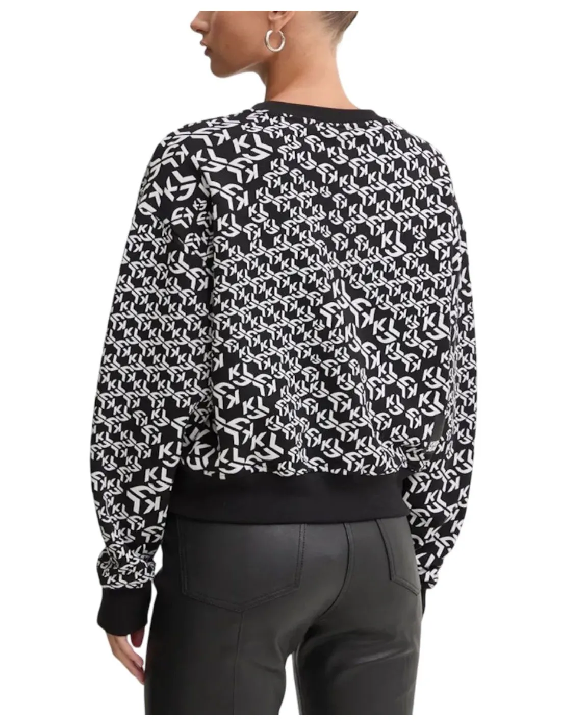 KARL LAGERFELD JEANS FELPA DONNA REGULAR MONOGRAM 
