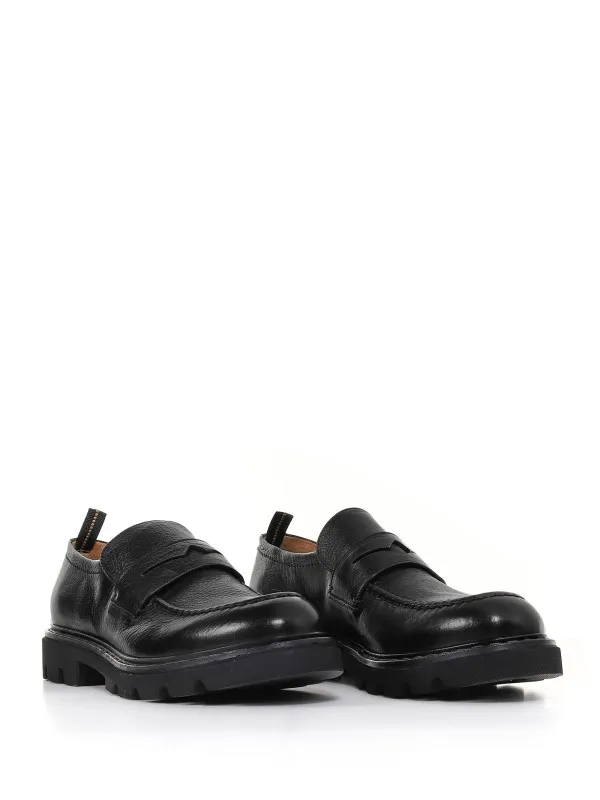 Leather loafers with extralight sole