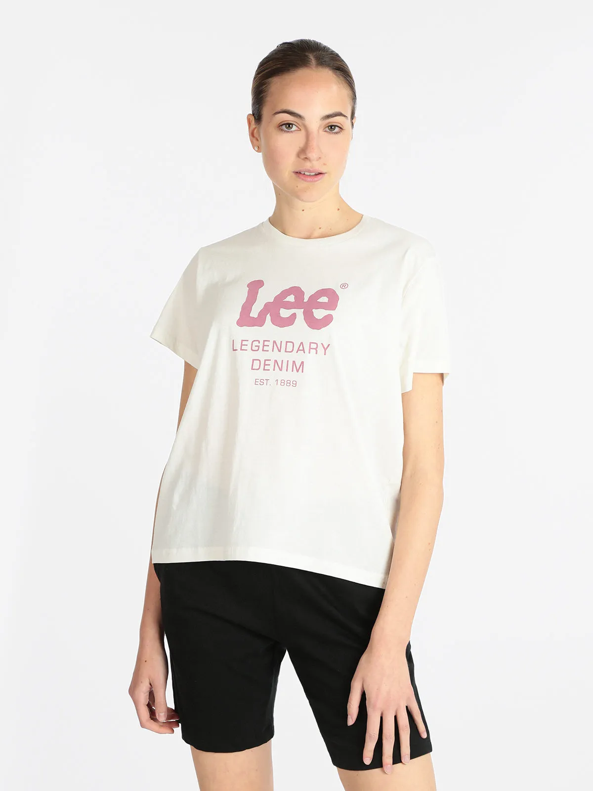 Lee Legendary Denim Tee  T-shirt manches courtes pour femme avec lettrage