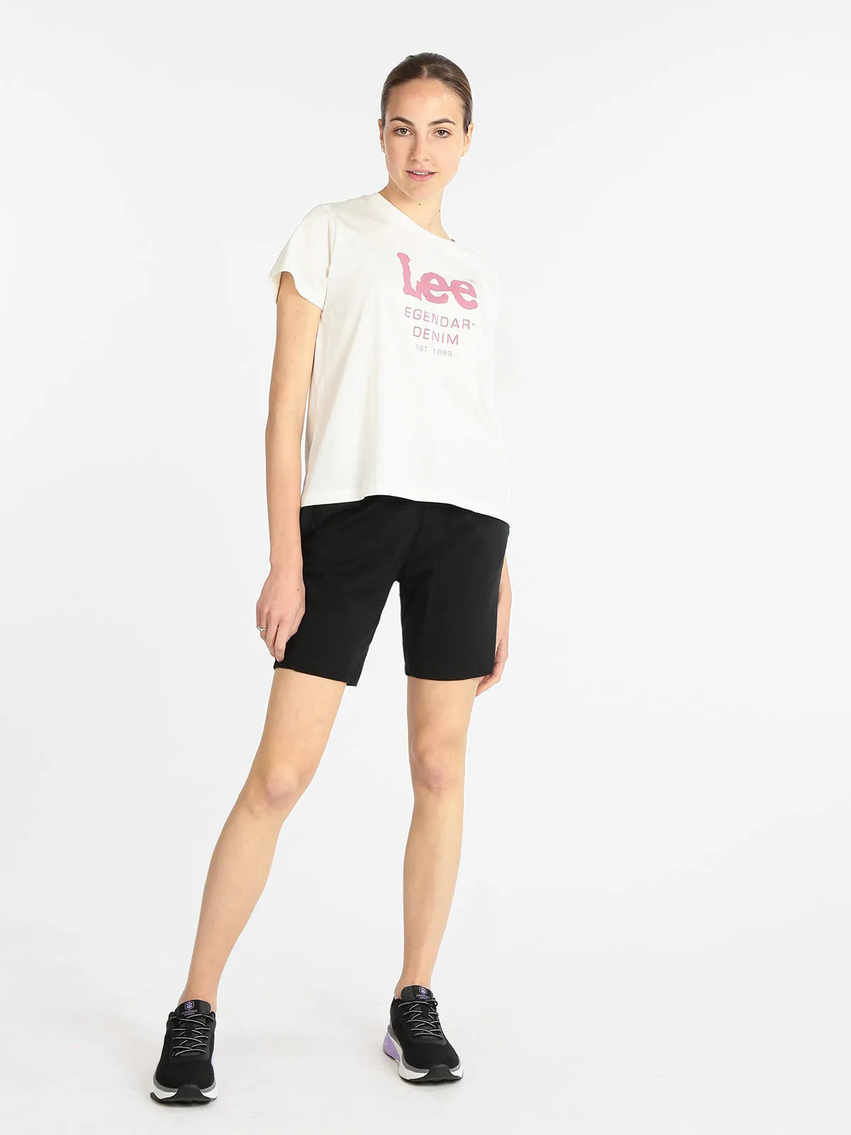 Lee Legendary Denim Tee  T-shirt manches courtes pour femme avec lettrage