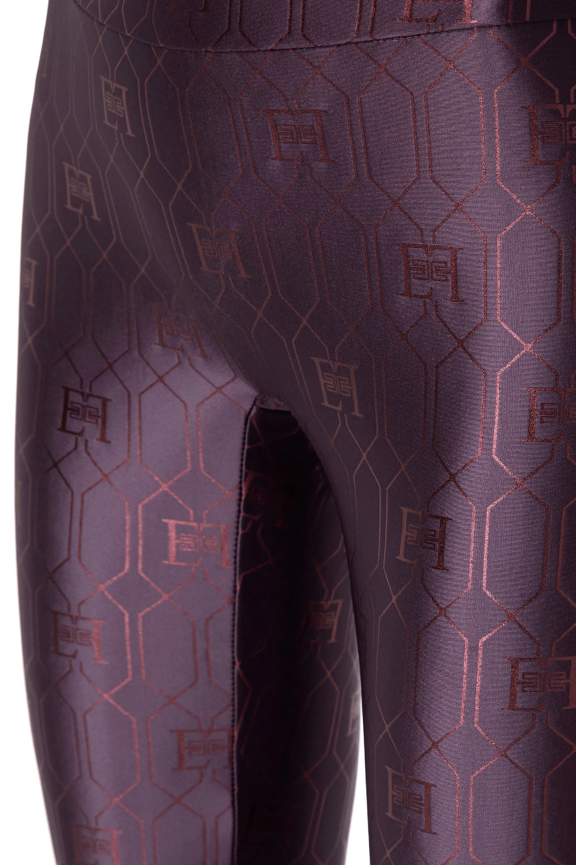 Leggings in lycra con stampa logo