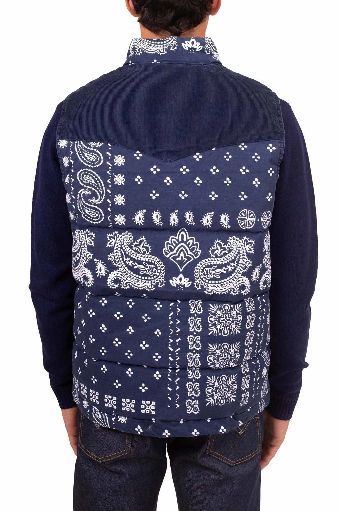 LEVI'S Giubbotto uomo smanicato con fantasia paisley
