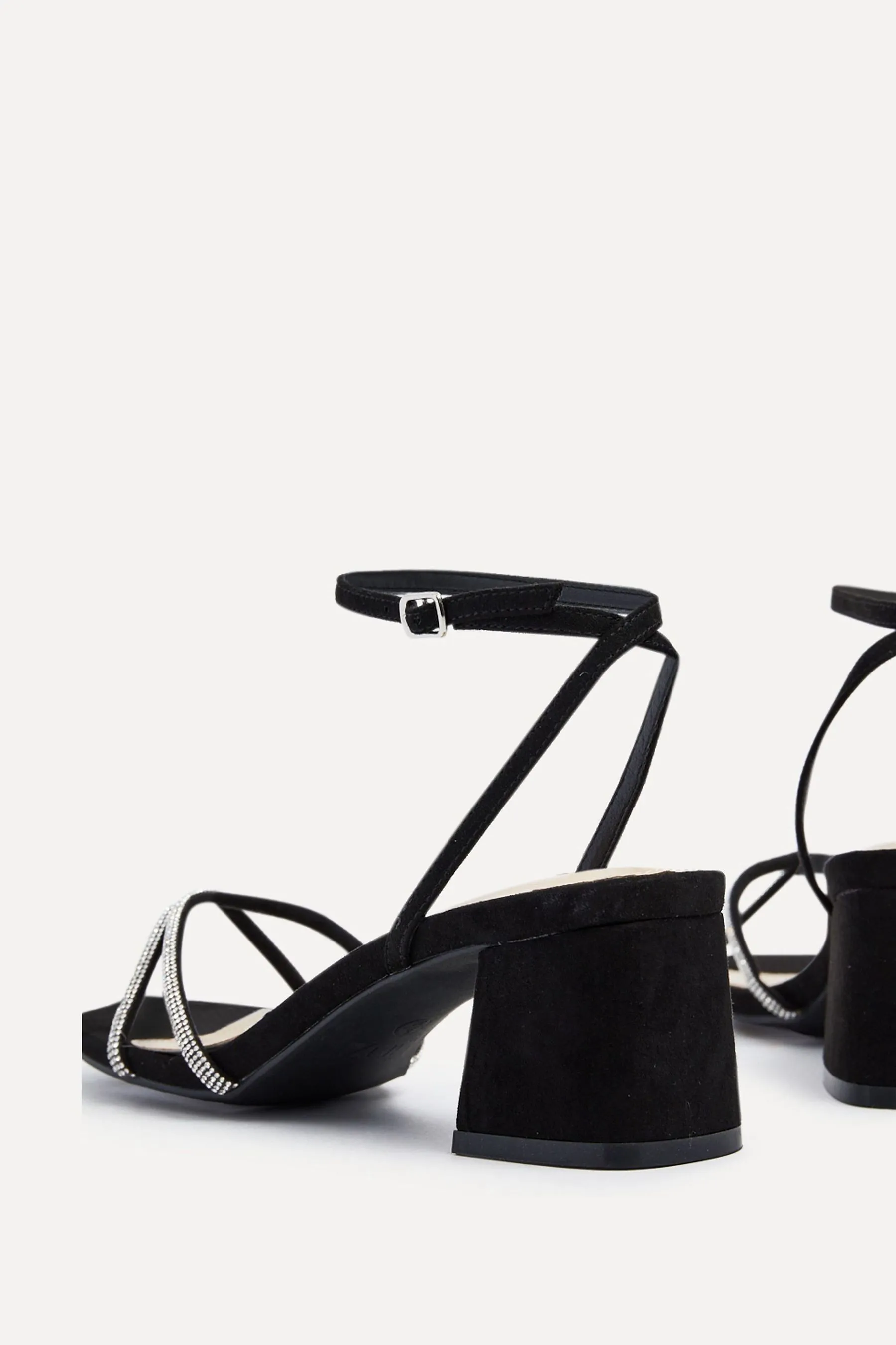 Linzi - Dulcie - Sandali con tacco e cinturini con strass sul davanti    
