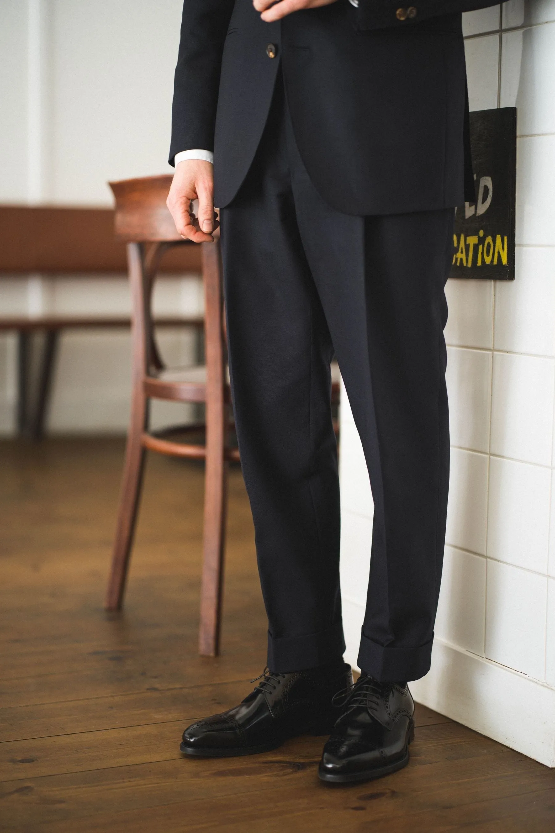 Loake - Scarpe Derby Semi Brogue in pelle lucidata