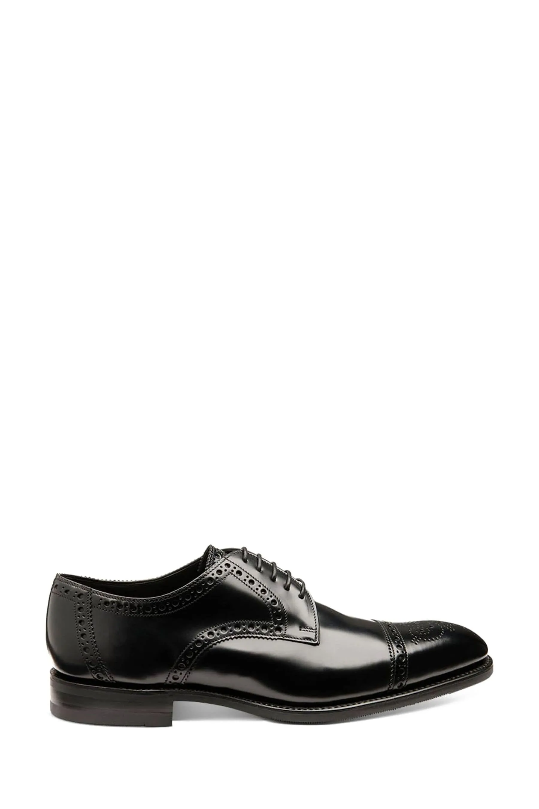 Loake - Scarpe Derby Semi Brogue in pelle lucidata