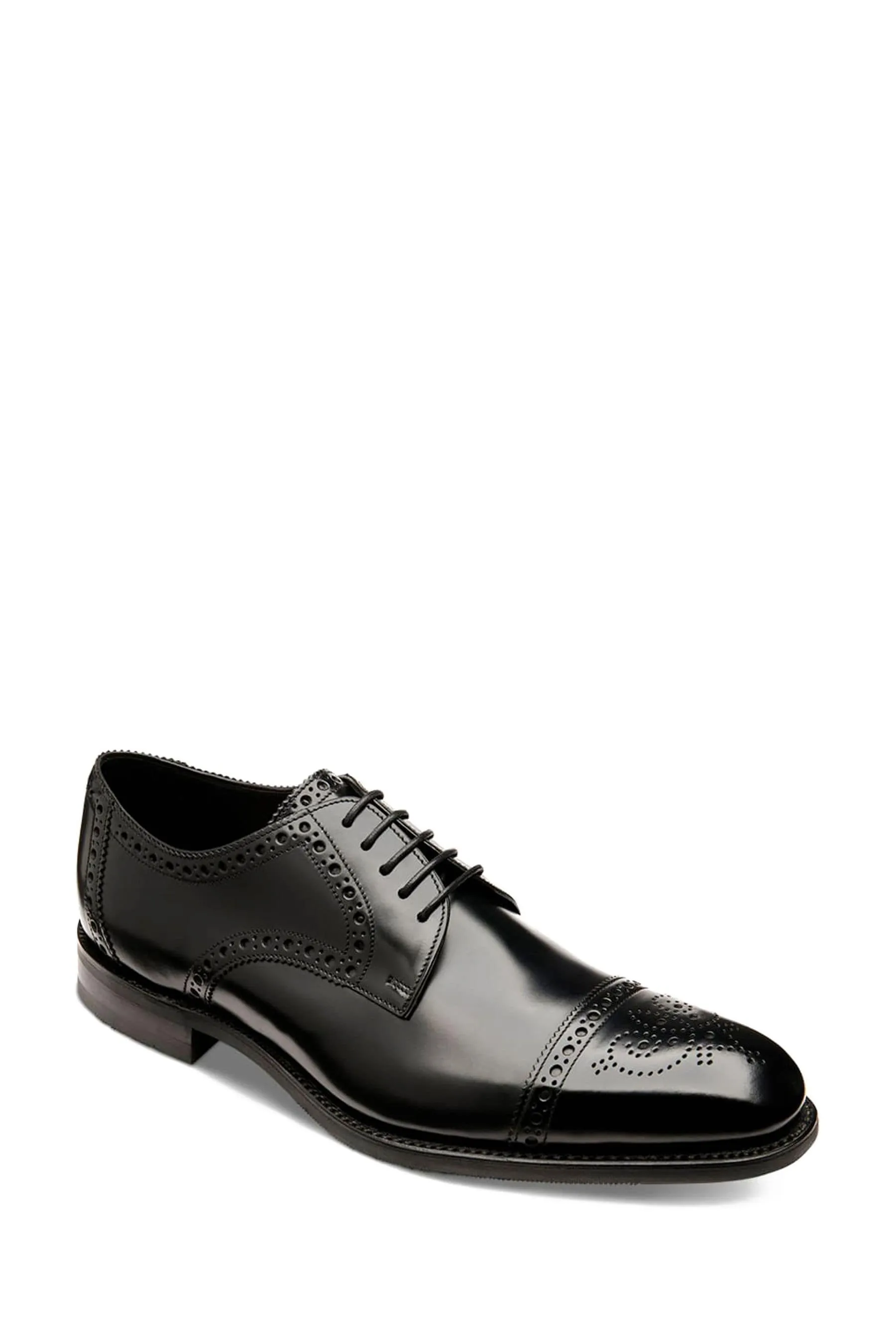 Loake - Scarpe Derby Semi Brogue in pelle lucidata