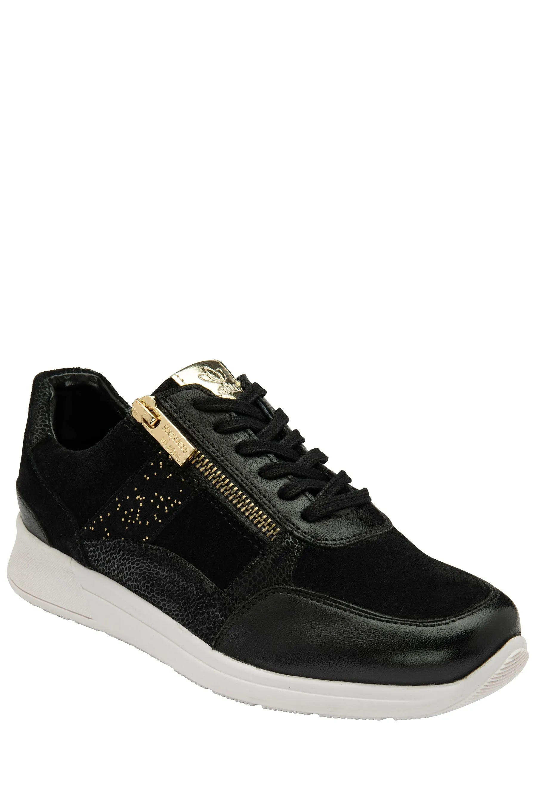Lotus - Scarpe da ginnastica casual in pelle con zip    