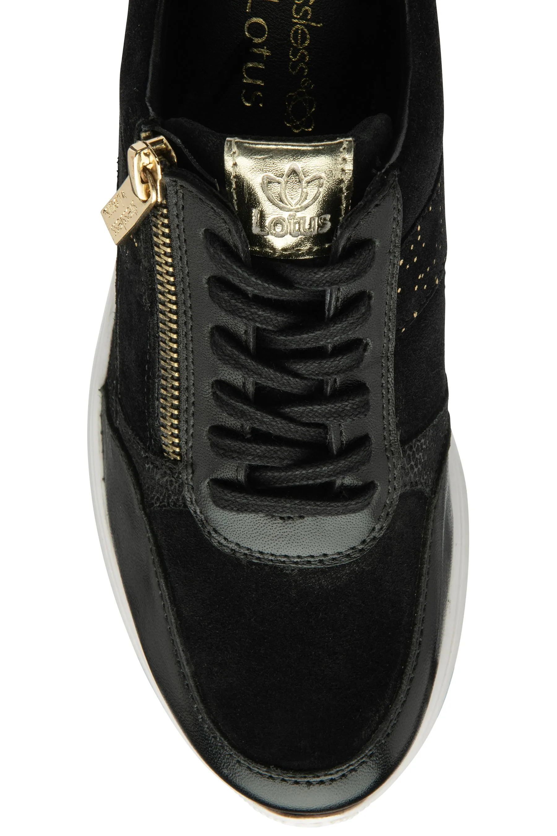 Lotus - Scarpe da ginnastica casual in pelle con zip    