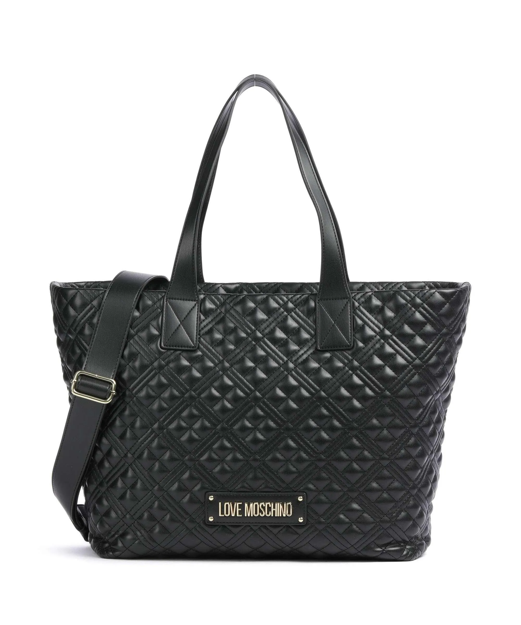  Love Moschino Quilted Borsa shopper pelle sintetica nero  