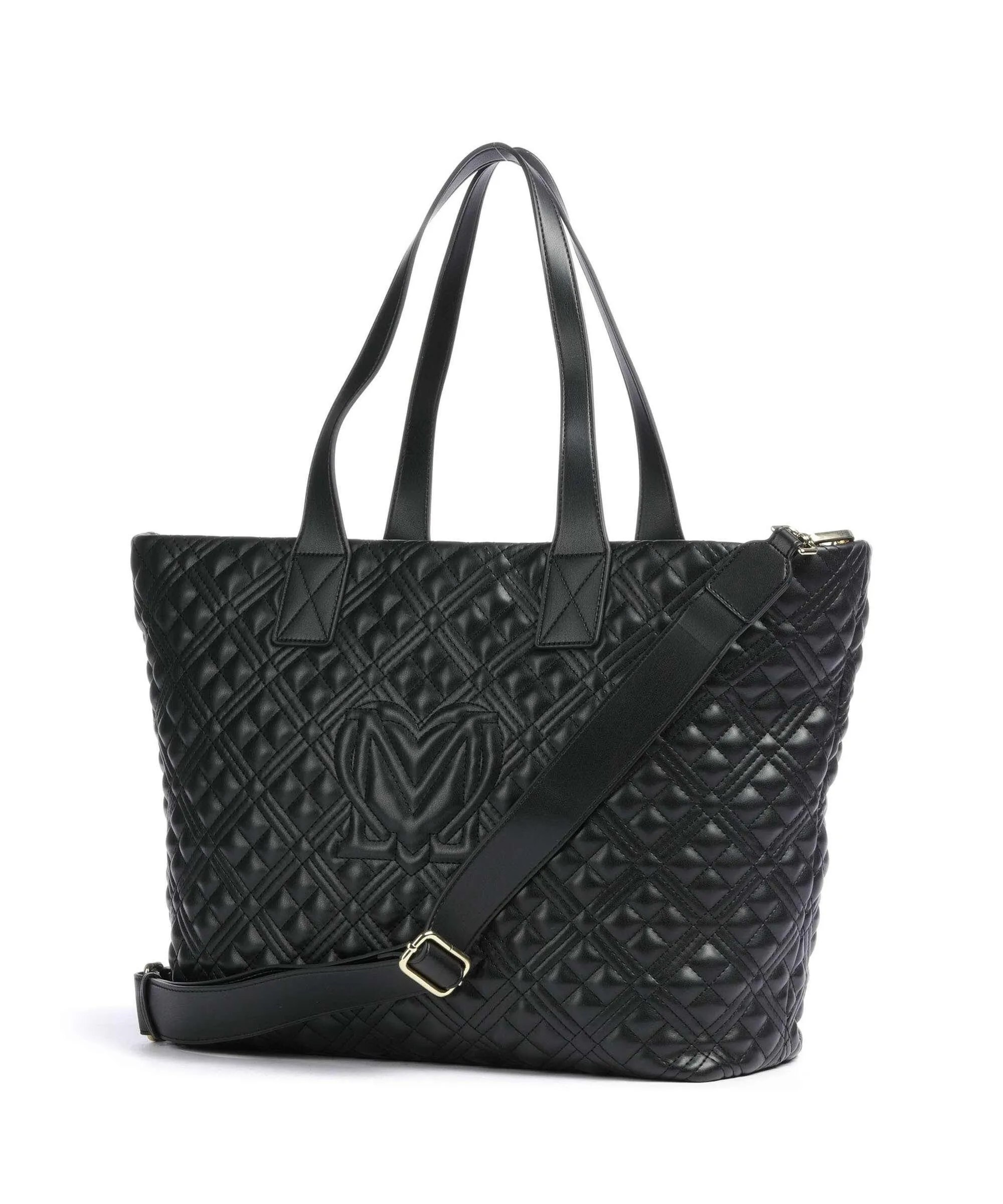  Love Moschino Quilted Borsa shopper pelle sintetica nero  