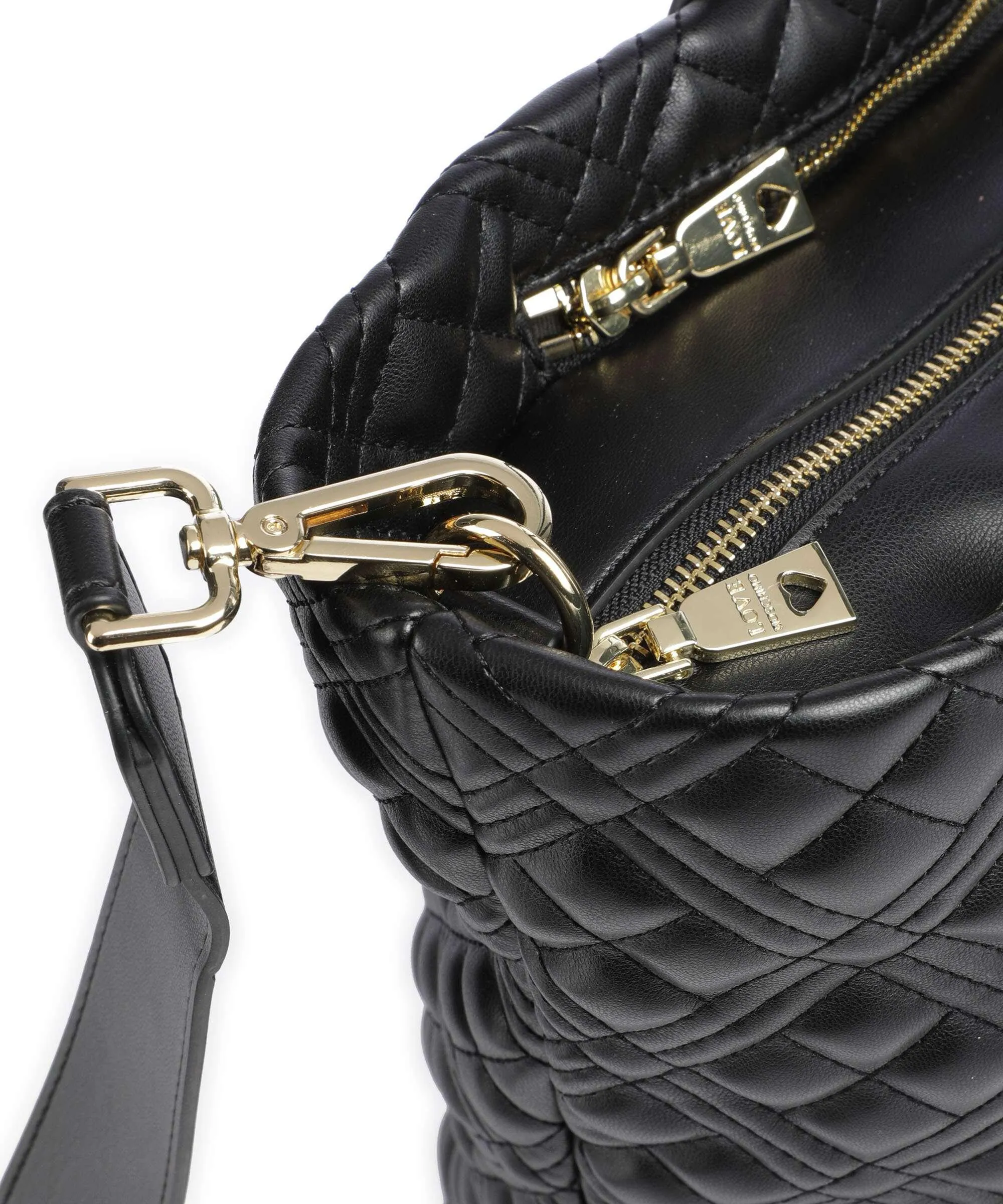  Love Moschino Quilted Borsa shopper pelle sintetica nero  