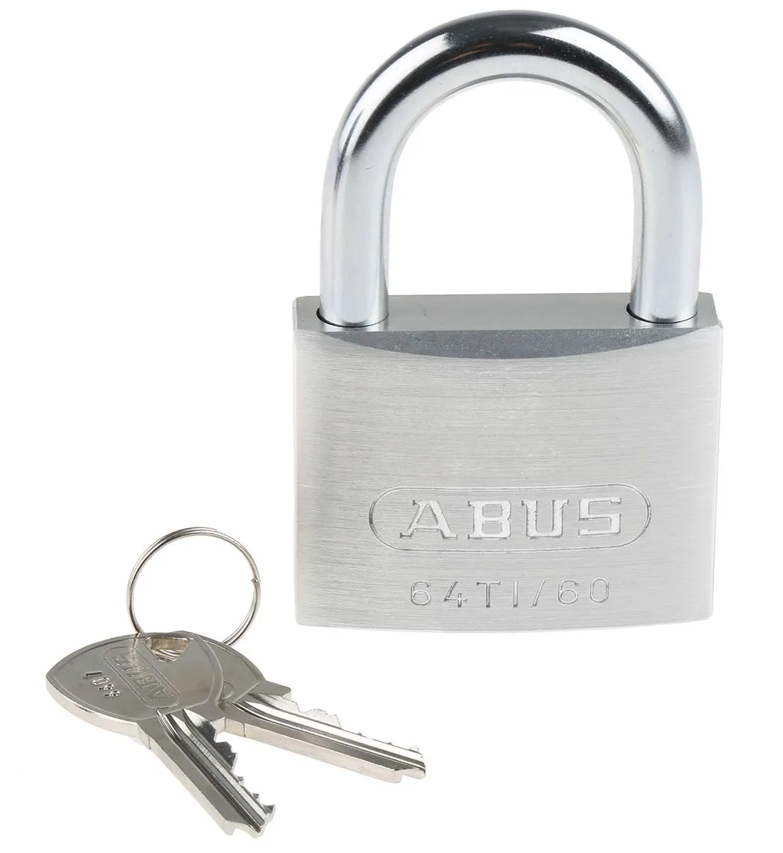 Lucchetto con chiave ABUS per uso interno ed esterno, in Titalium, anello da 9.5mm, L. 43.5mm, col Grigio