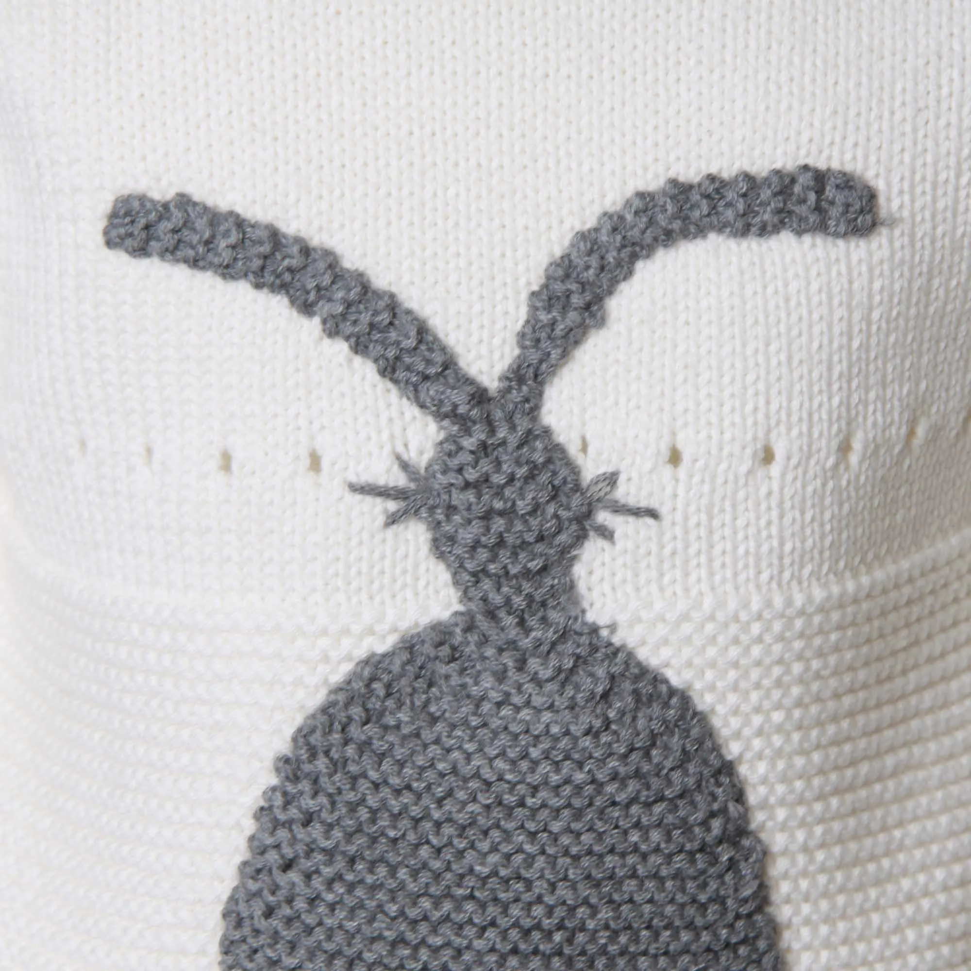 Maglione Bianco Bimba Con Coniglietto