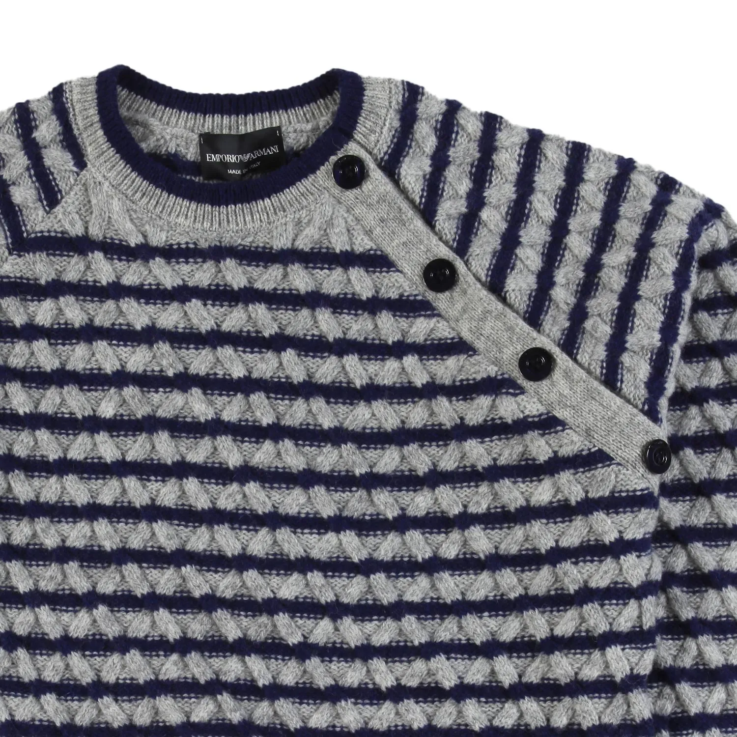 Maglione Blu E Grigio Bambino
