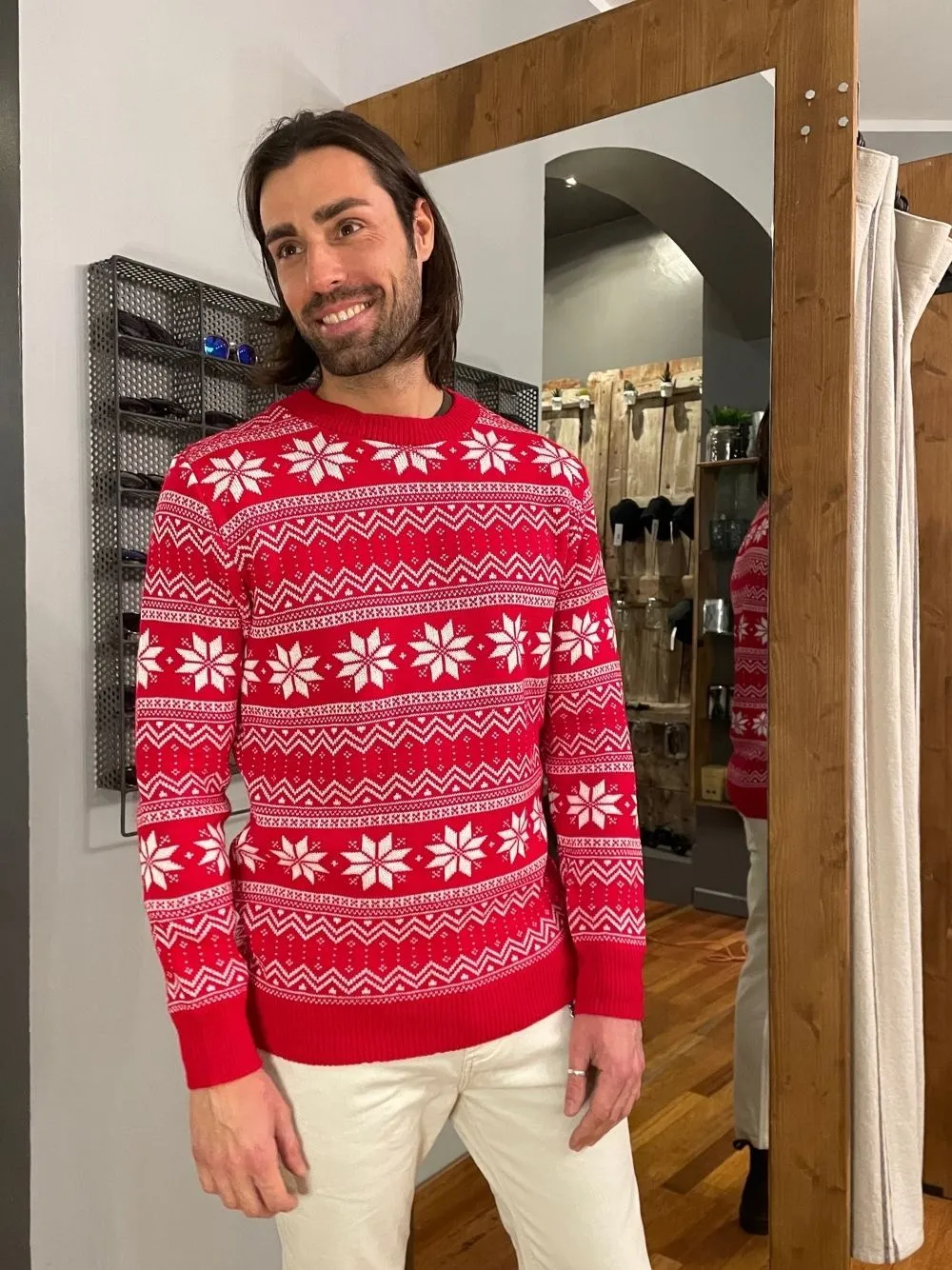 Maglione girocollo fiocco di neve