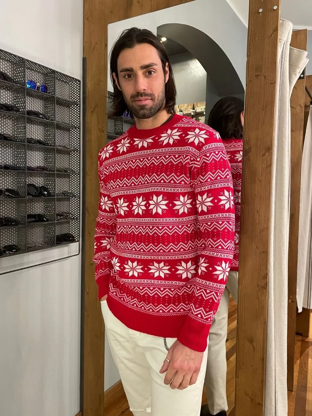 Maglione girocollo fiocco di neve
