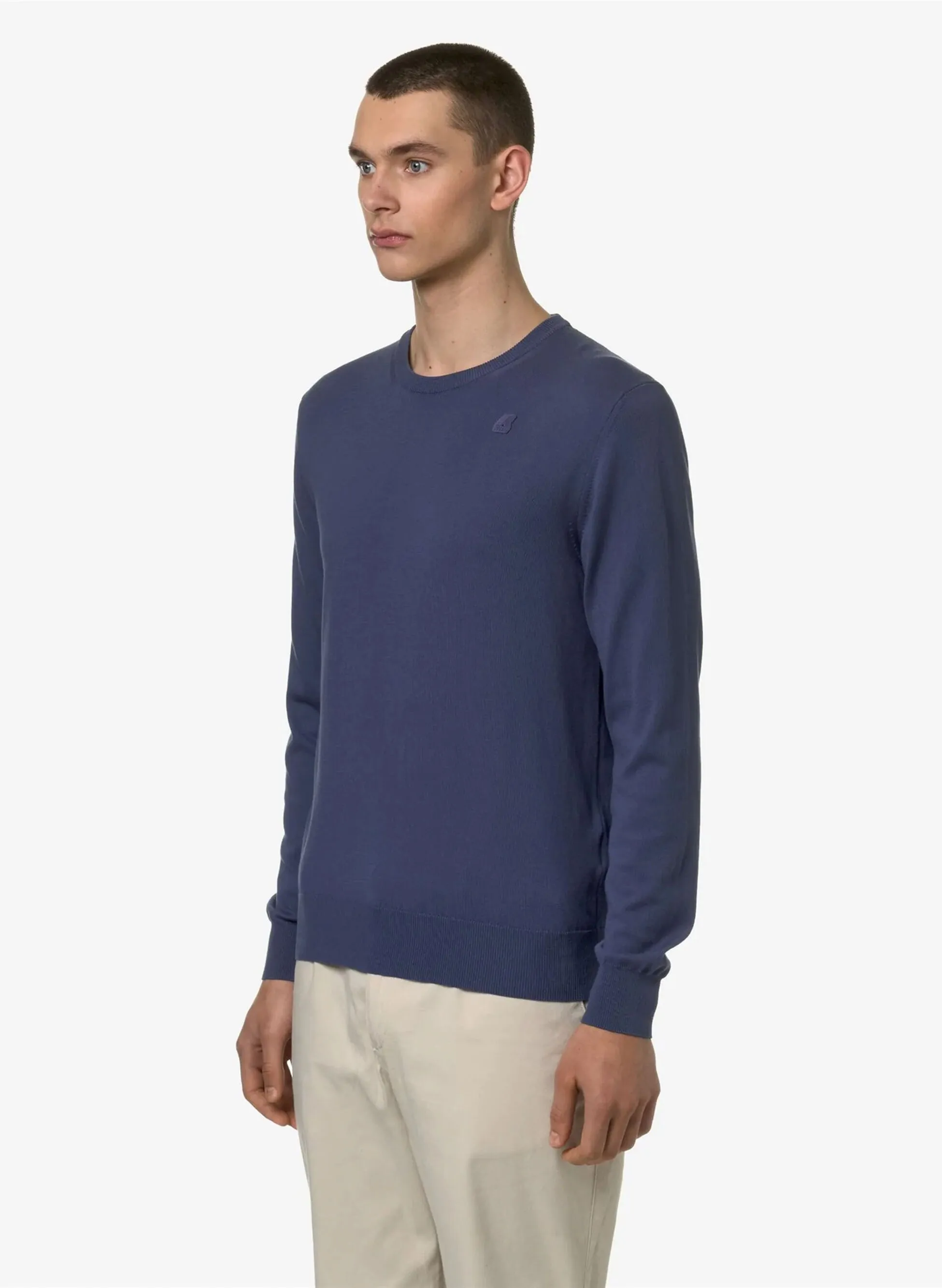 maglione sebastiene in cotone girocollo