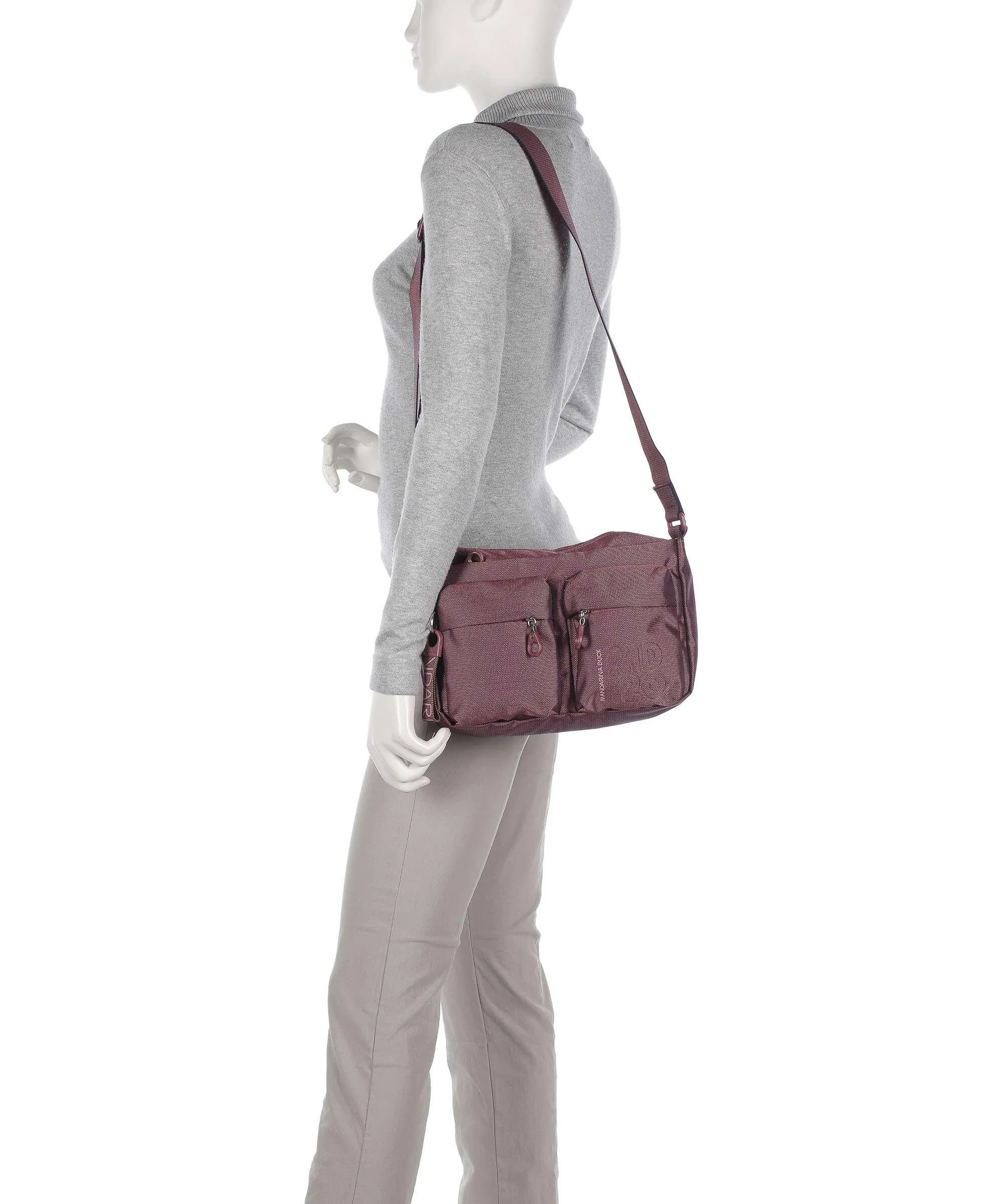  Mandarina Duck MD20 Borsa a spalla poliestere rosso scuro  