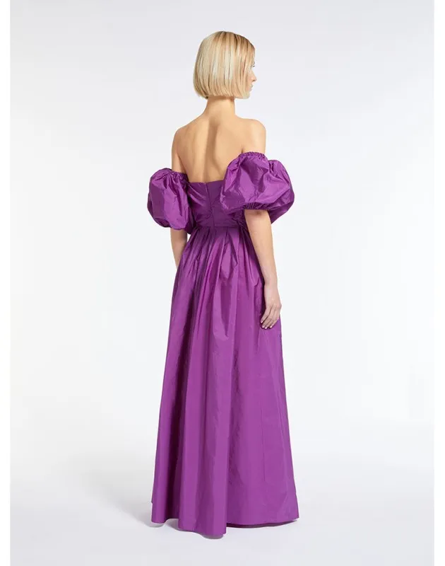 MAX MARA - Abito lungo in taffettà