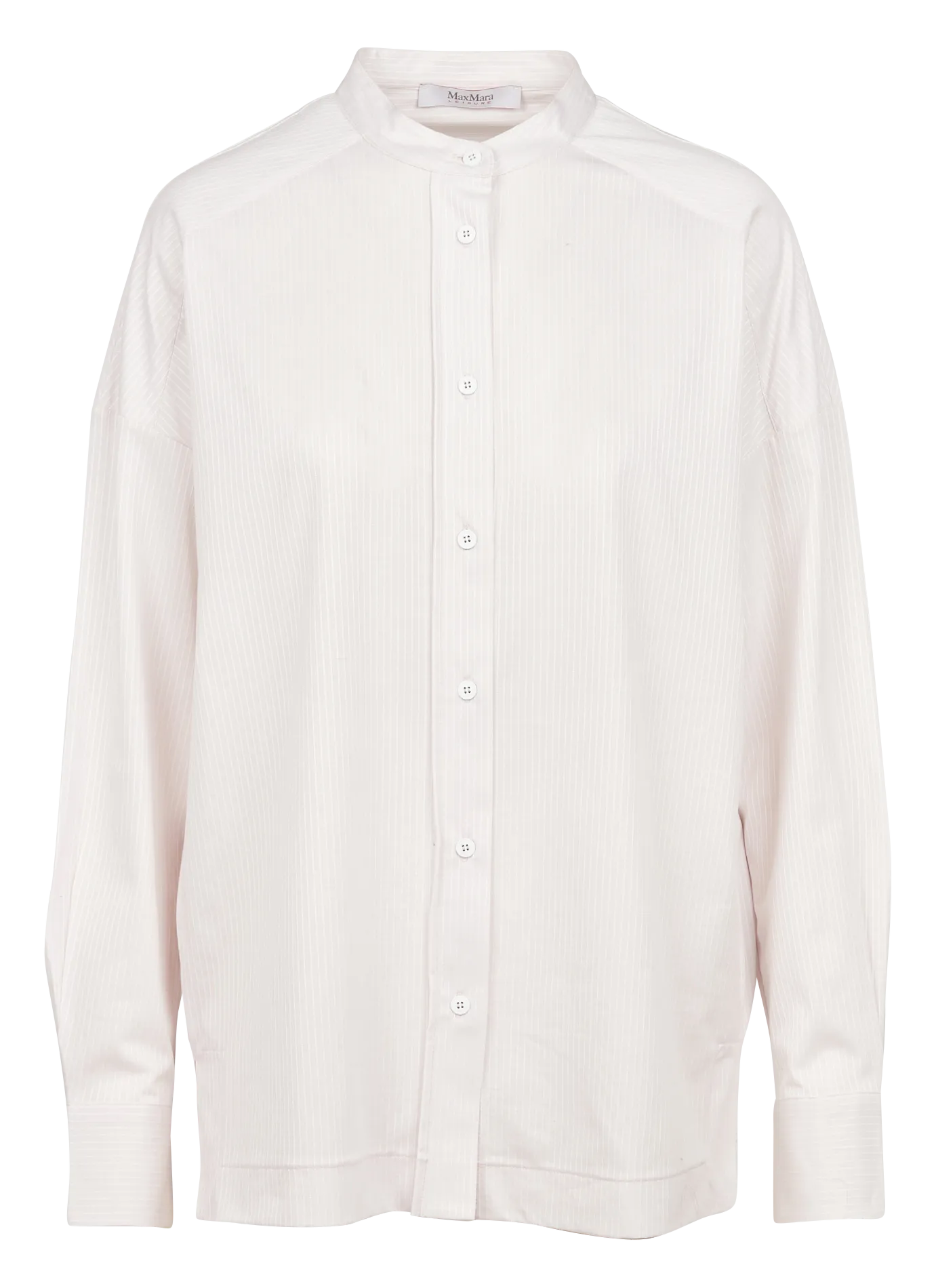  MAX MARA LEISURE   EDMEA - Camicia collo alla coreana in misto cotone | Rosa