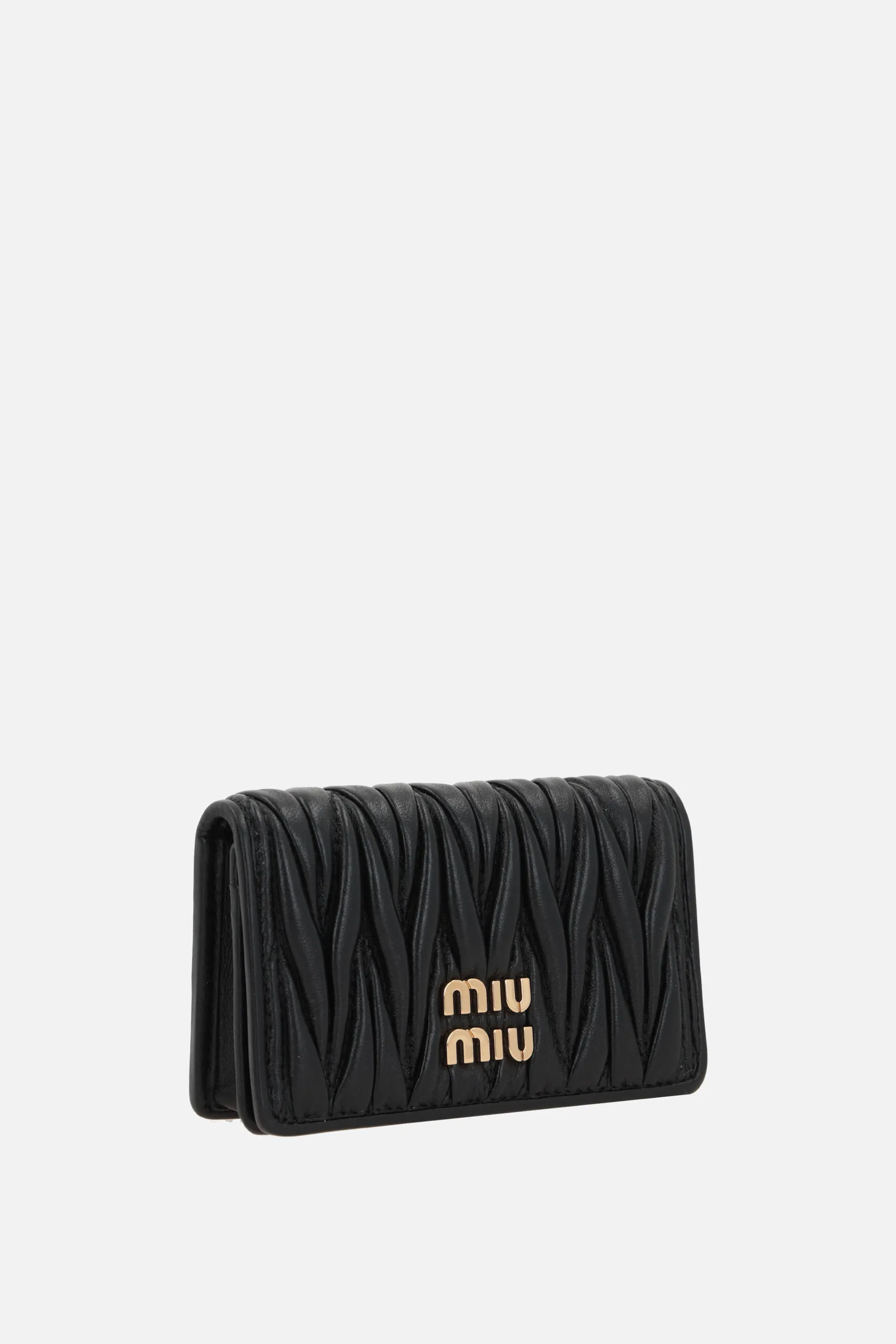  MIU MIU porta biglietti da visita in nappa matelassé 