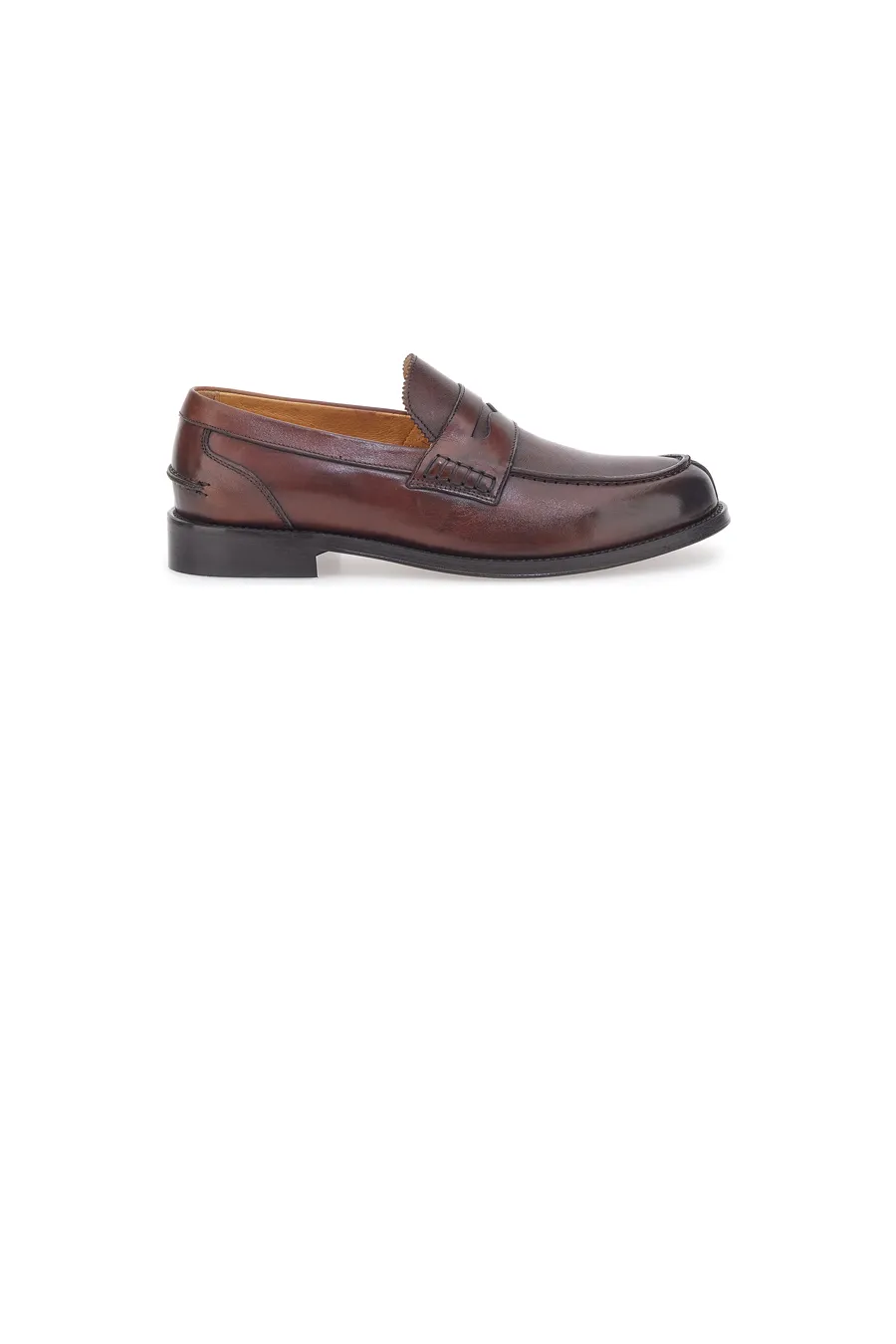 Mocassini Marroni In Vera Pelle Pittarello Plus 2