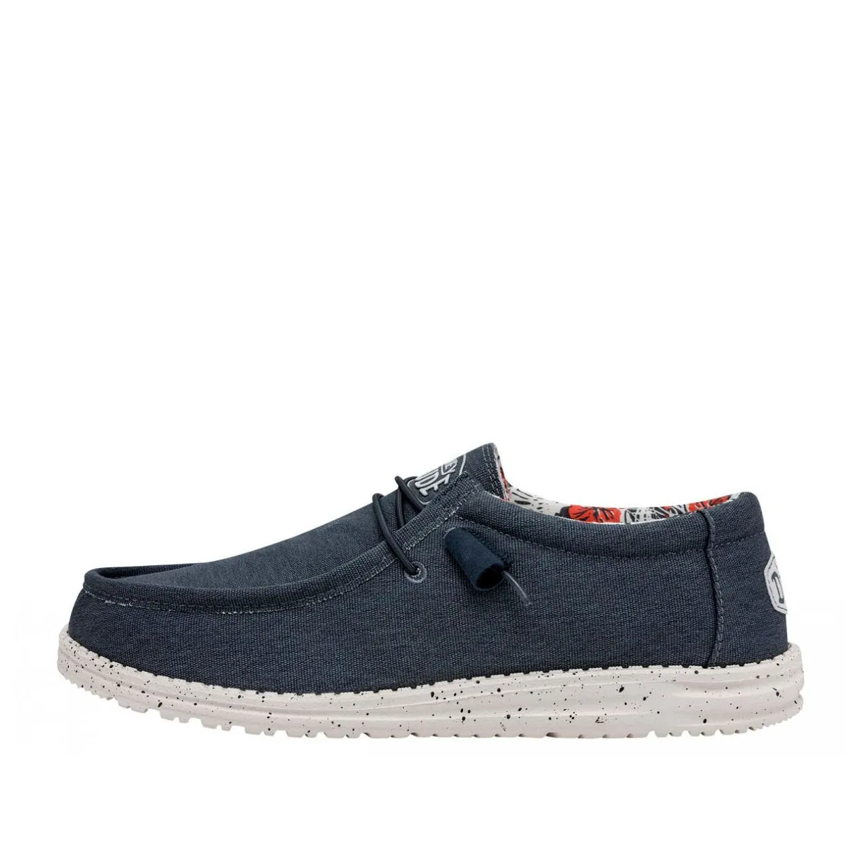 Mocassini Uomo Hey Dude Wally Stretch Canvas Blu