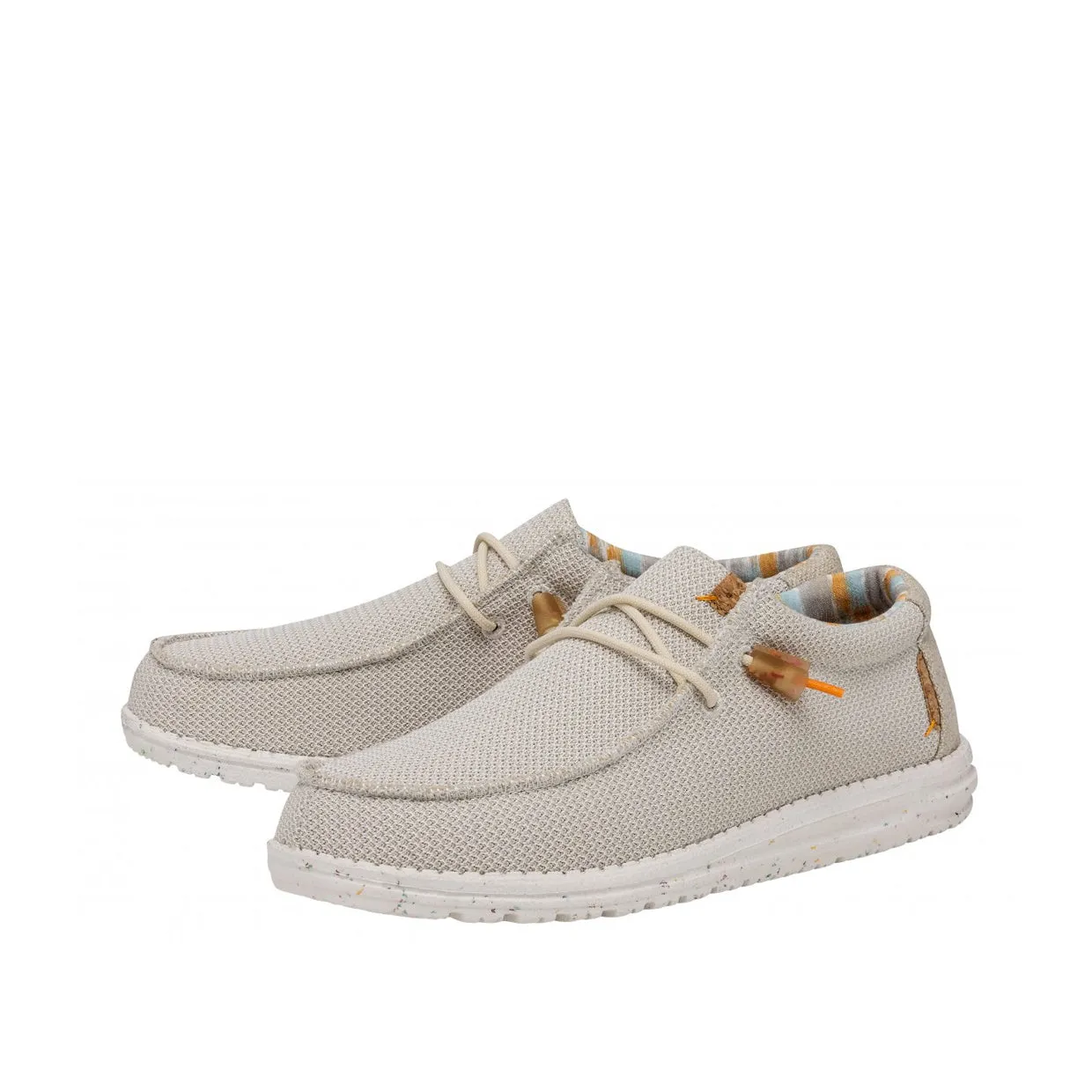 Mocassini Uomo Hey Dude Wally Stretch Grigio Chiaro