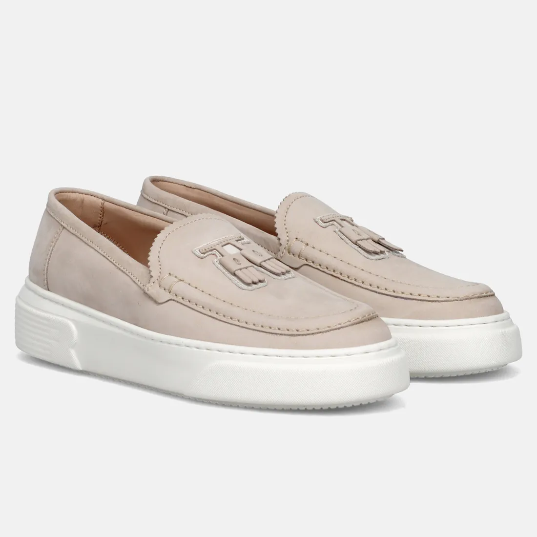 Mocassino con nappine Fratelli Rossetti Brera Sport in nabuk corda