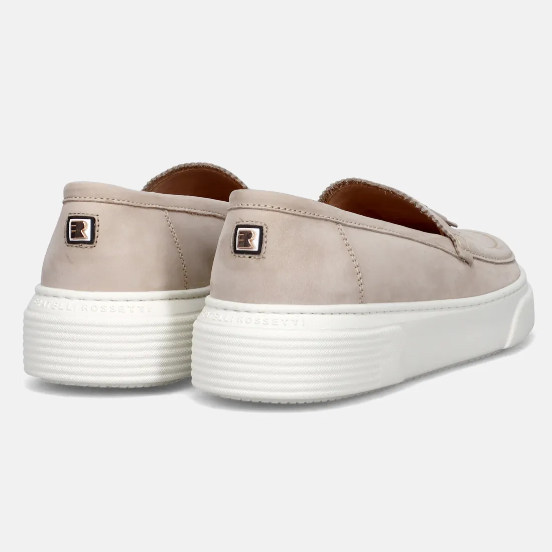 Mocassino con nappine Fratelli Rossetti Brera Sport in nabuk corda