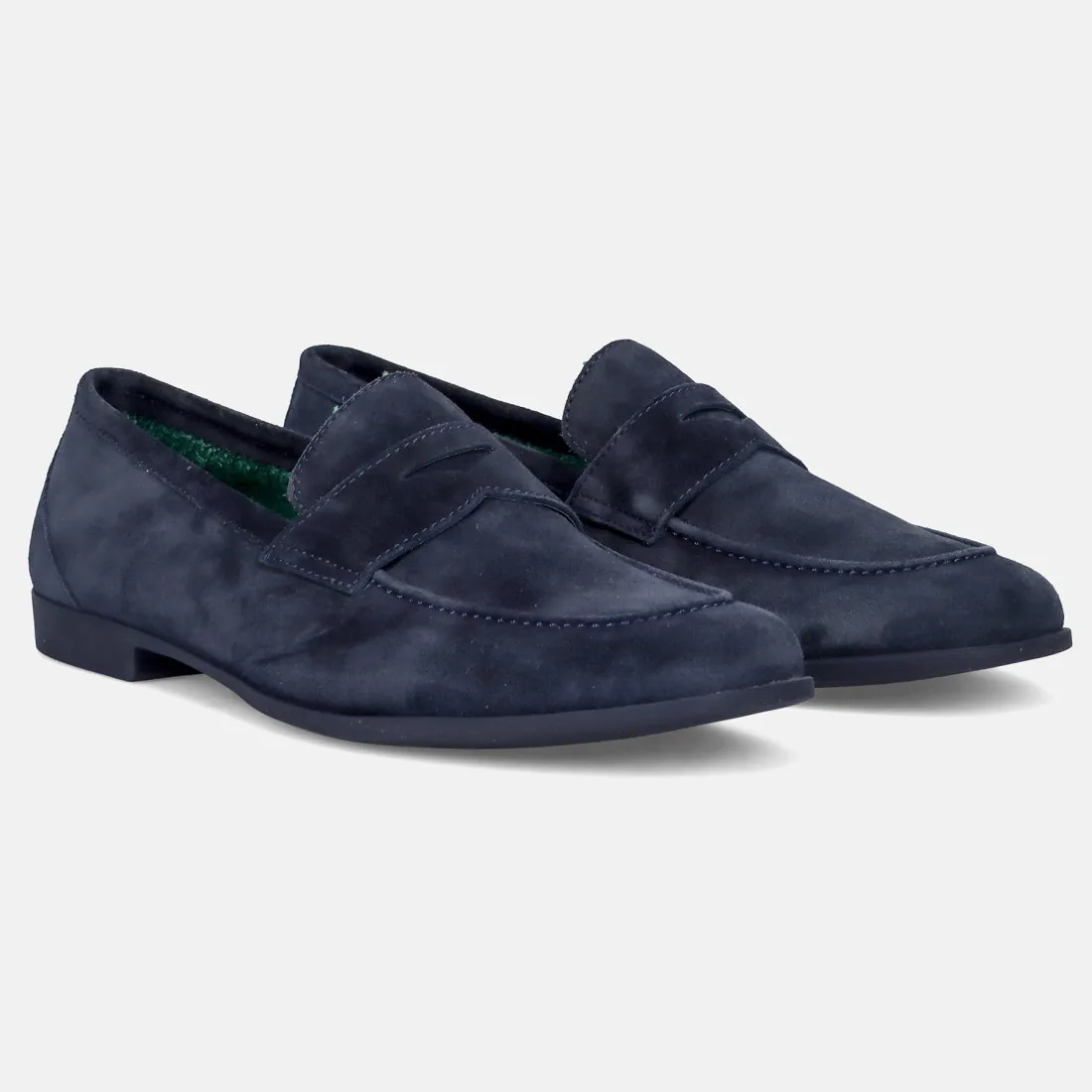 Mocassino Fratelli Rossetti Yacht Portofino blu in camoscio