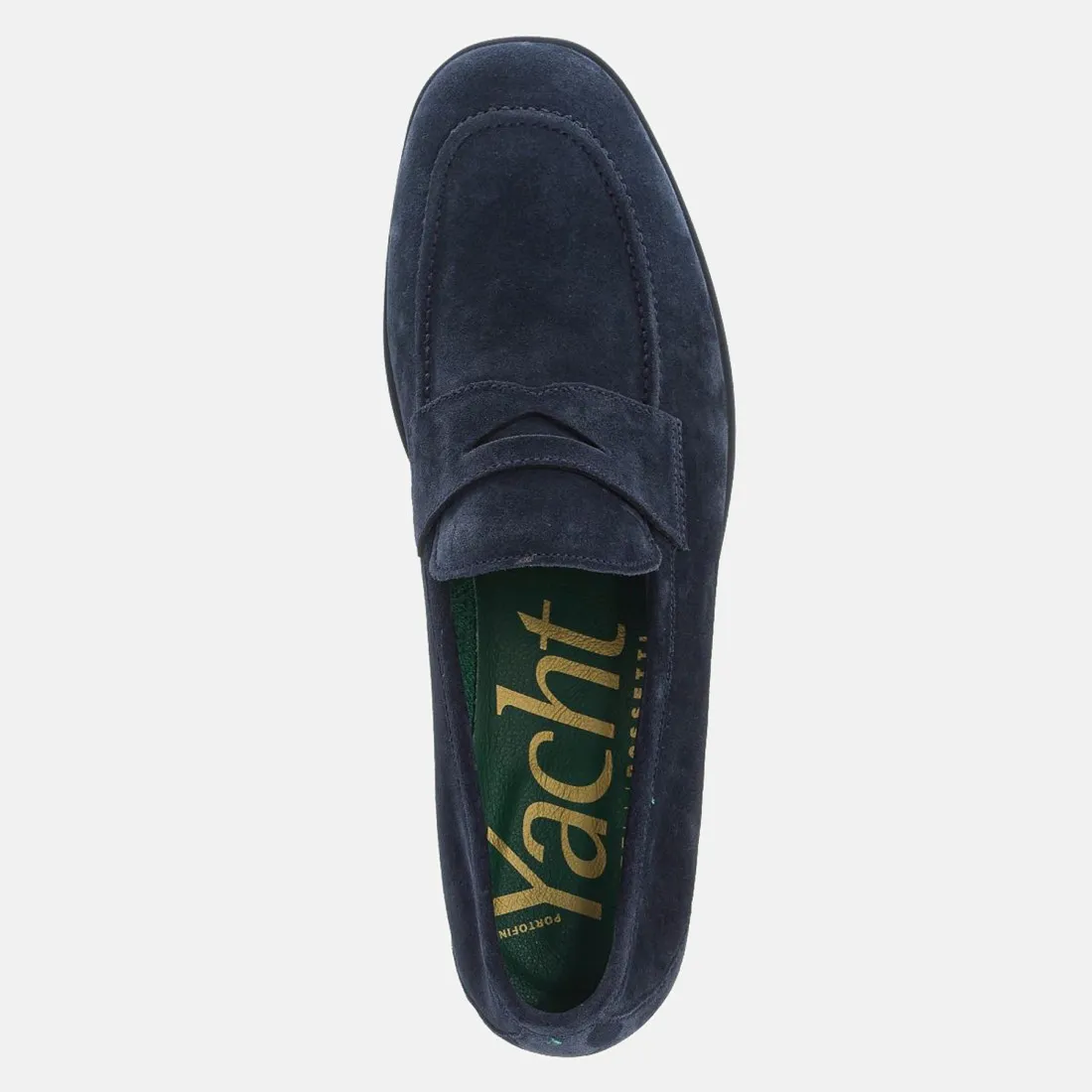 Mocassino Fratelli Rossetti Yacht Portofino blu in camoscio