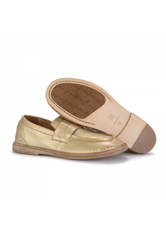 MOMA | SCARPE MOCASSINO PALLAS METAL ORO