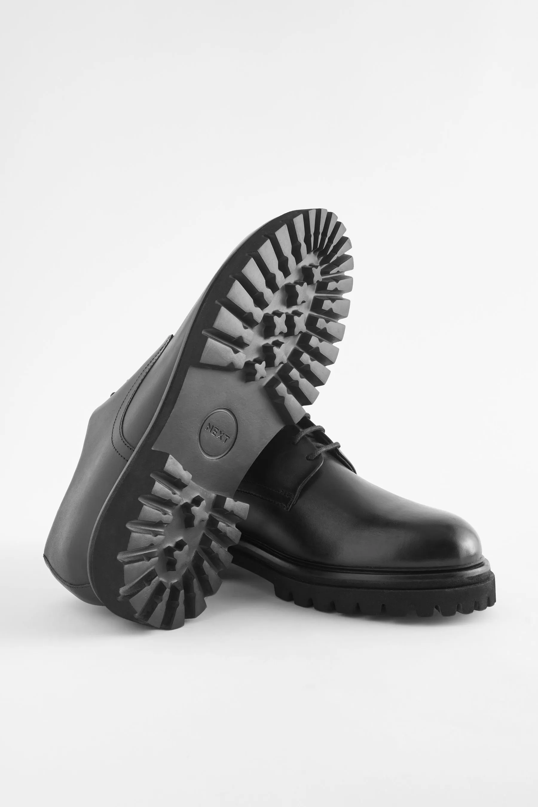 Nero  - EDIT - Scarpe Derby in pelle con carrarmato