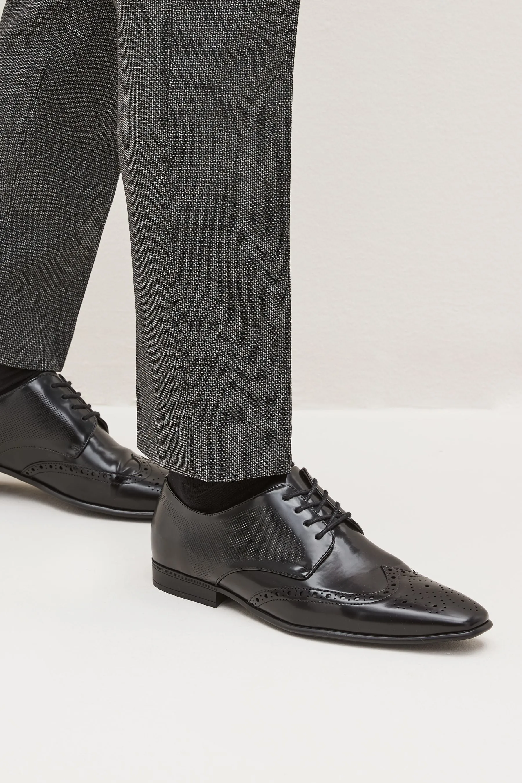 Nero  - Scarpe brogue lucide