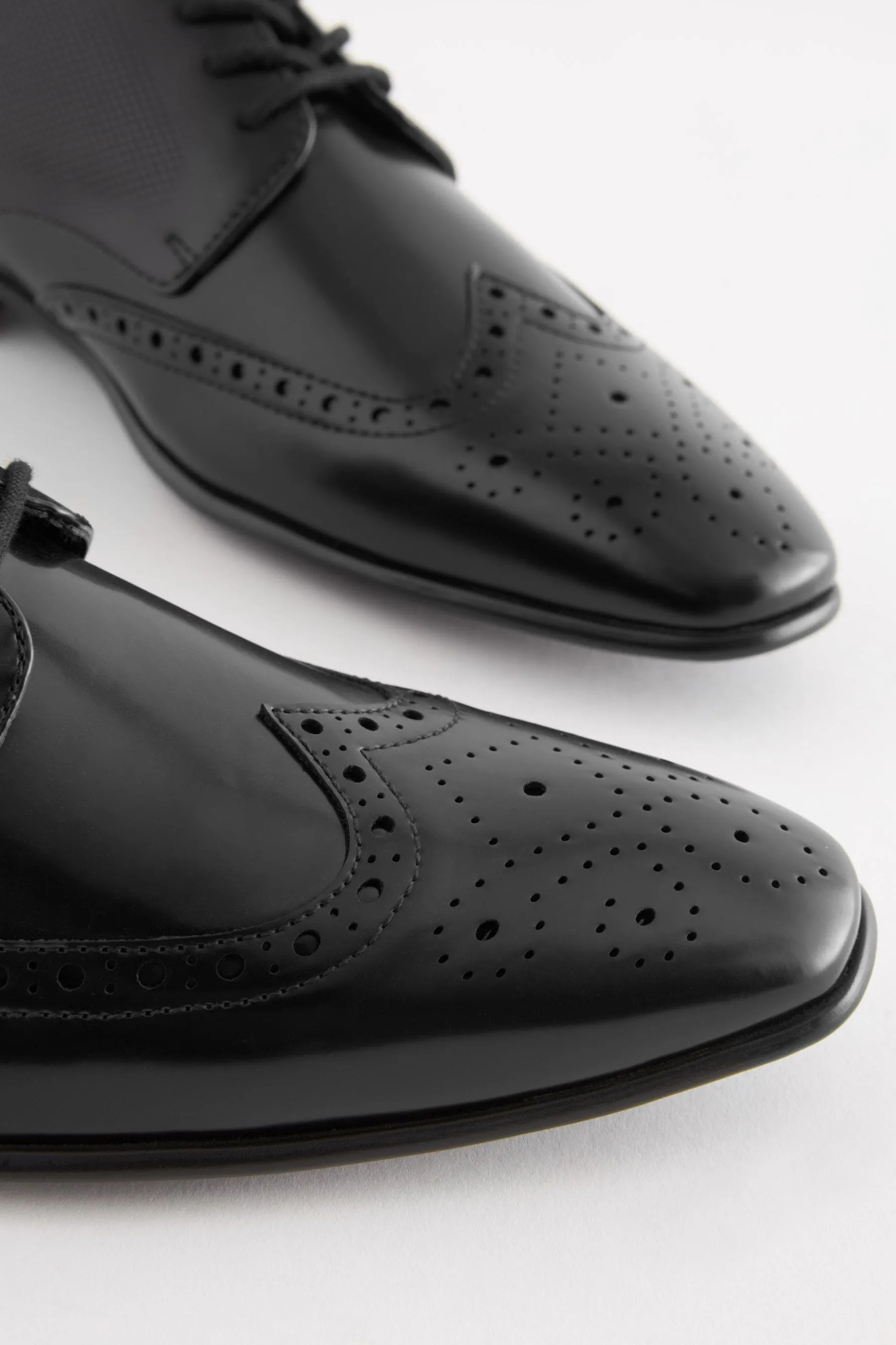 Nero  - Scarpe brogue lucide