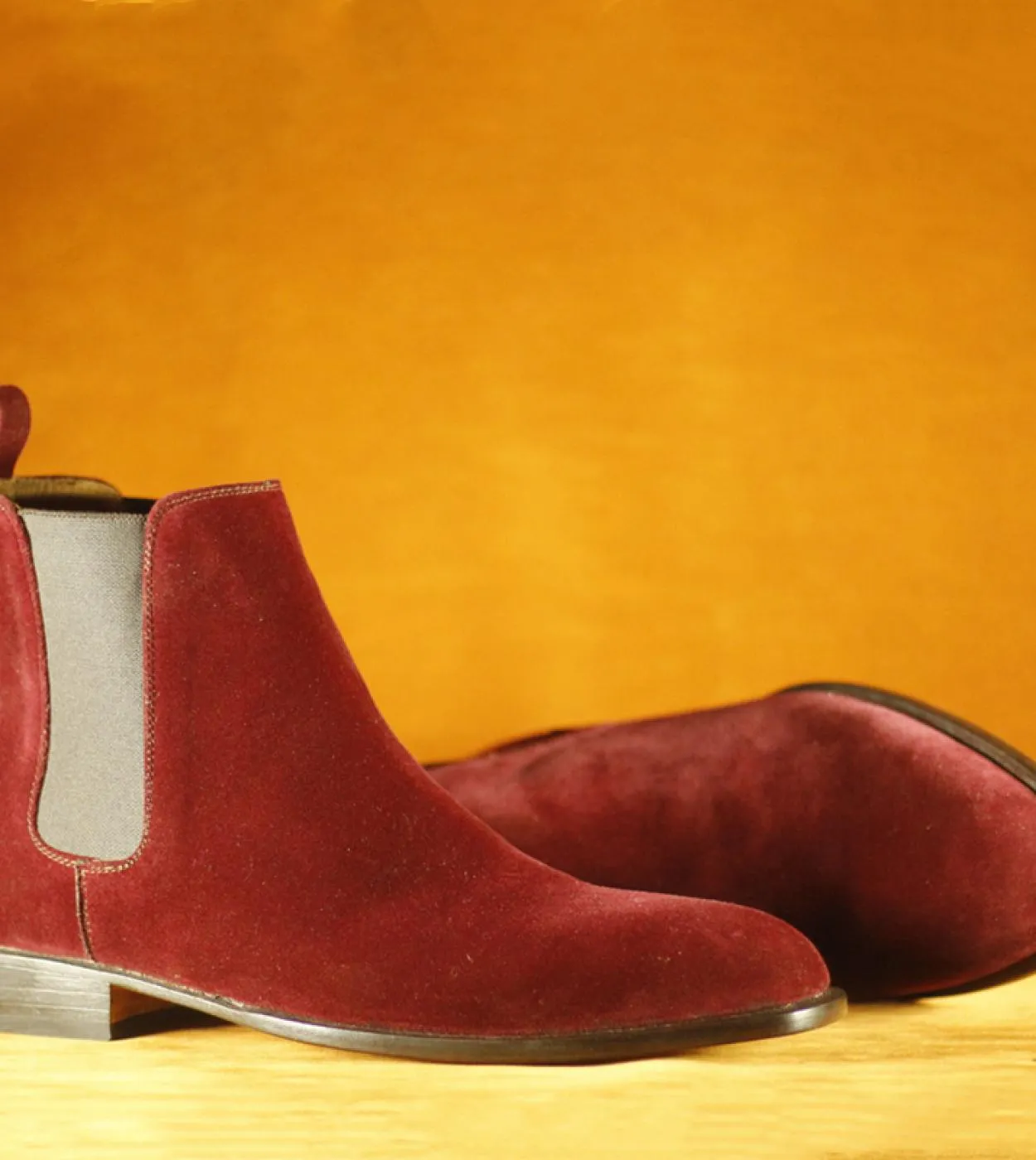 Nuovi stivali Chelsea da uomo rosso vino Stivaletti da uomo daffari con punta quadrata floccata Stivaletti da uomo Botas De Hom