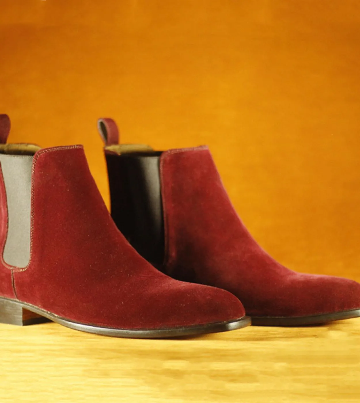 Nuovi stivali Chelsea da uomo rosso vino Stivaletti da uomo daffari con punta quadrata floccata Stivaletti da uomo Botas De Hom