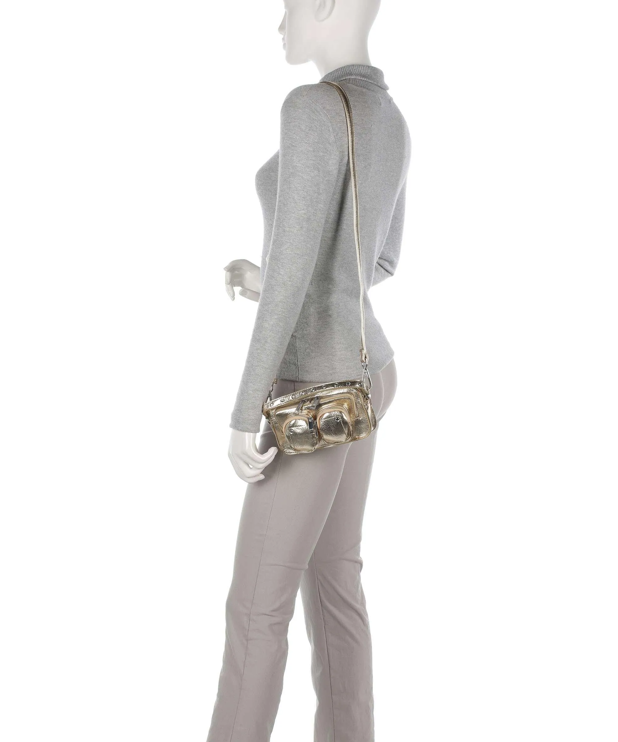  Núnoo Recycled Cool Helena Borsa a tracolla pelle sintetica oro  