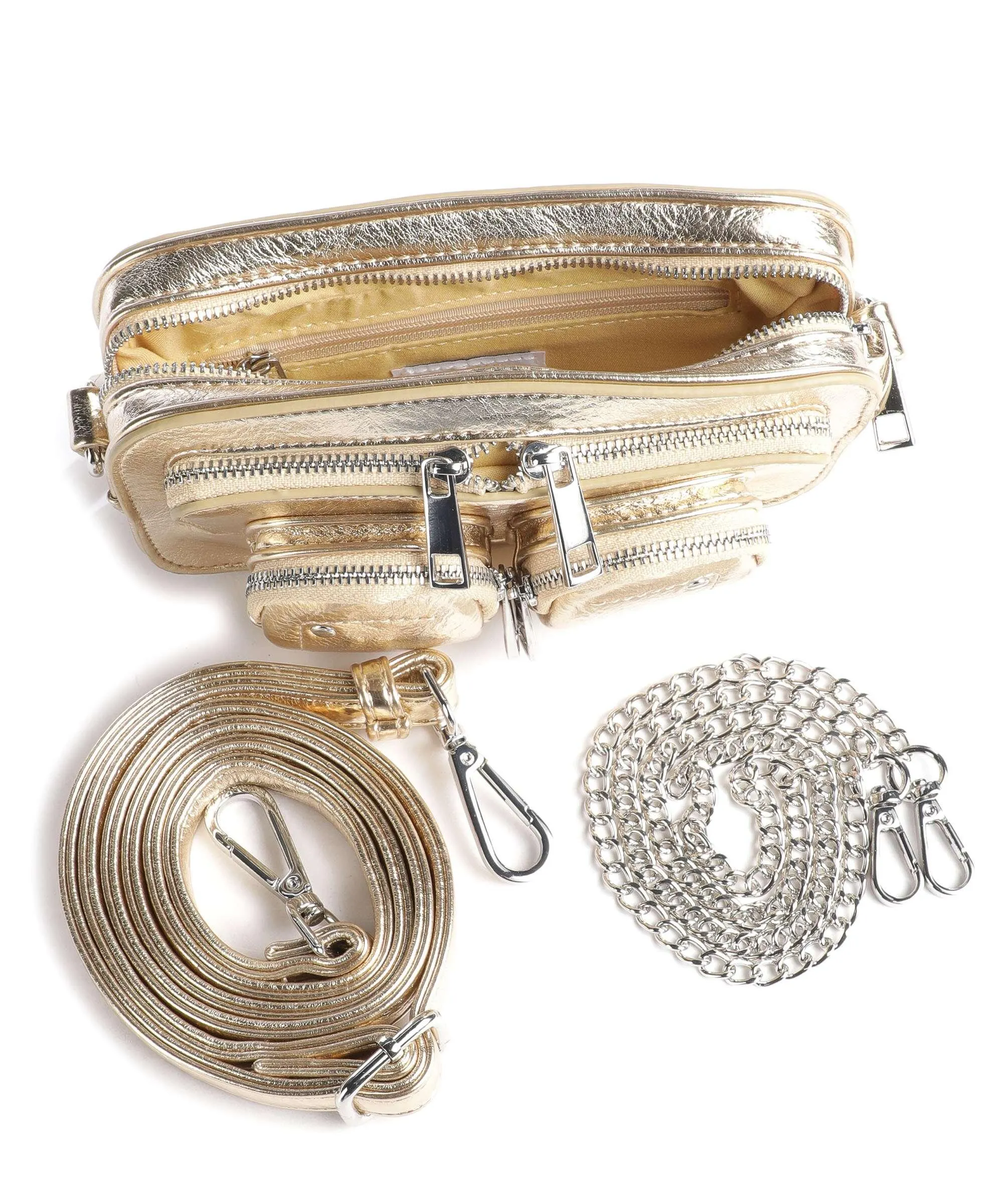  Núnoo Recycled Cool Helena Borsa a tracolla pelle sintetica oro  