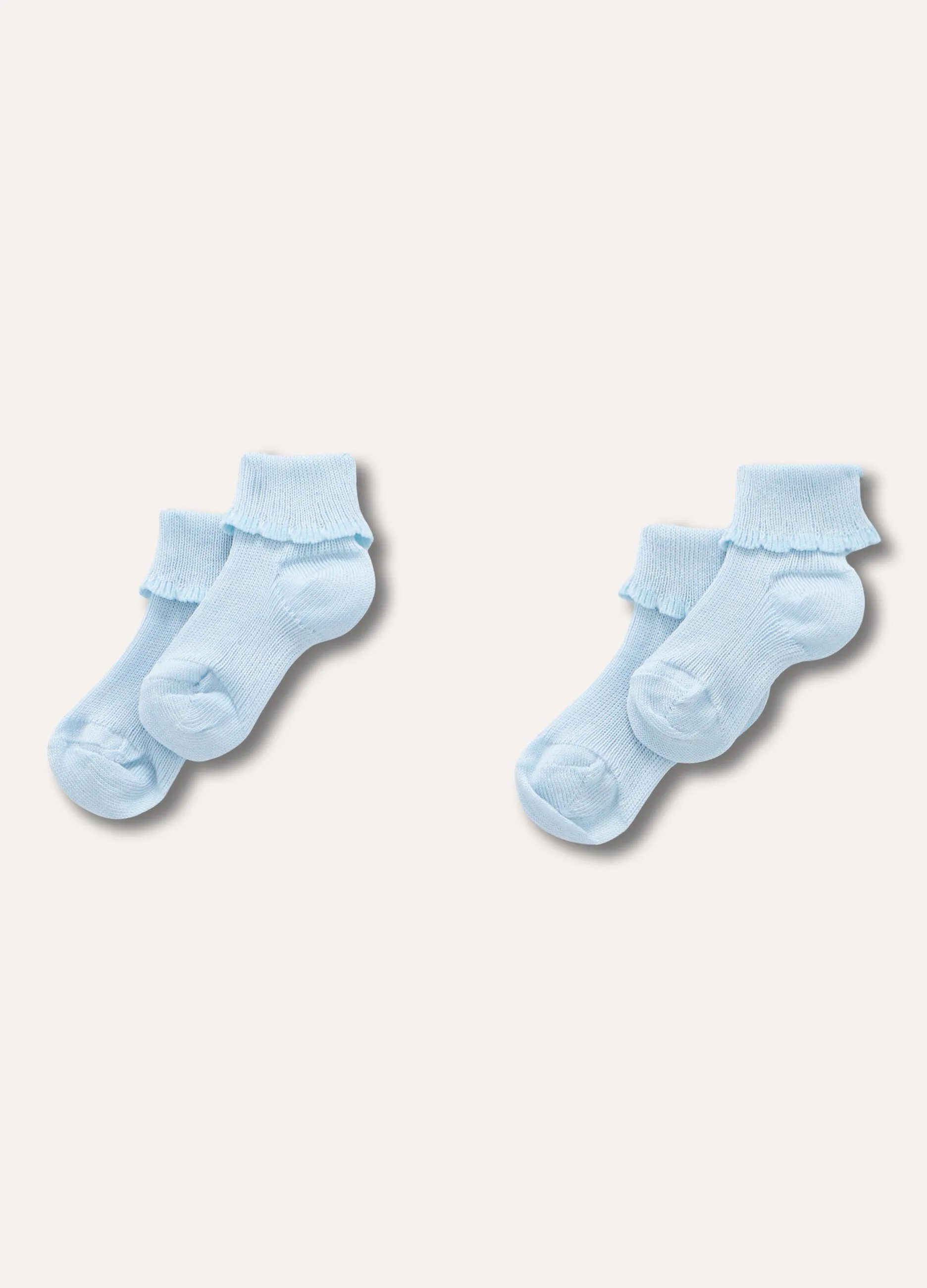 Pack 2 calze con bordo ondulato Made in Italy