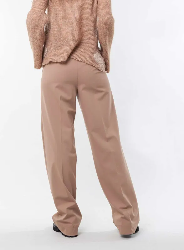 Pantaloni donna stretch cammello - Marella