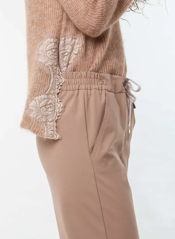 Pantaloni donna stretch cammello - Marella
