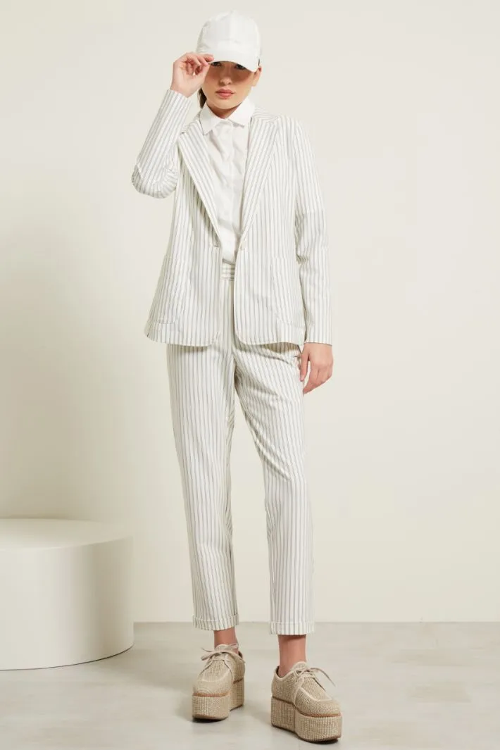Pantaloni effetto oxford