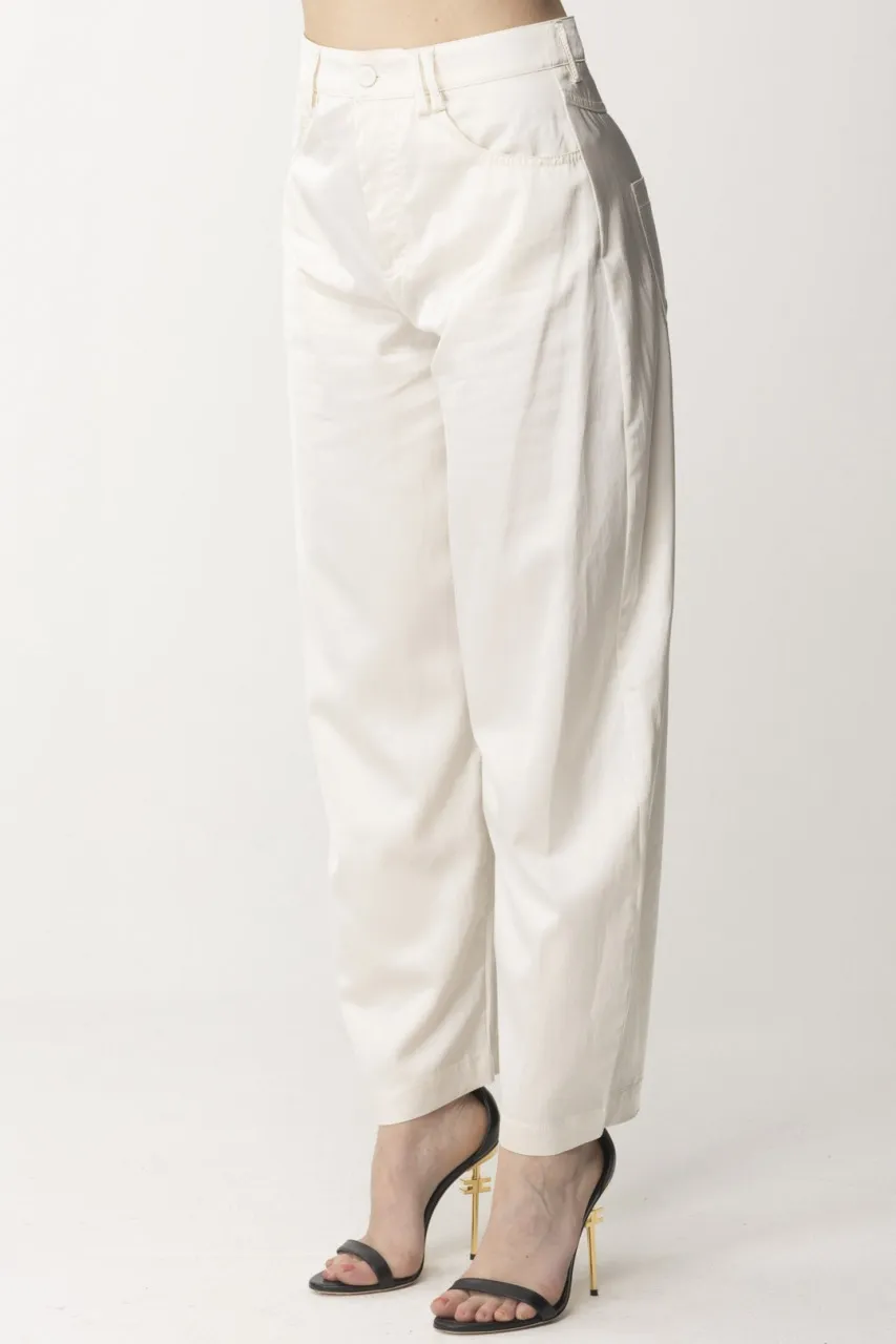 Pantaloni in satin TINTA ROSA