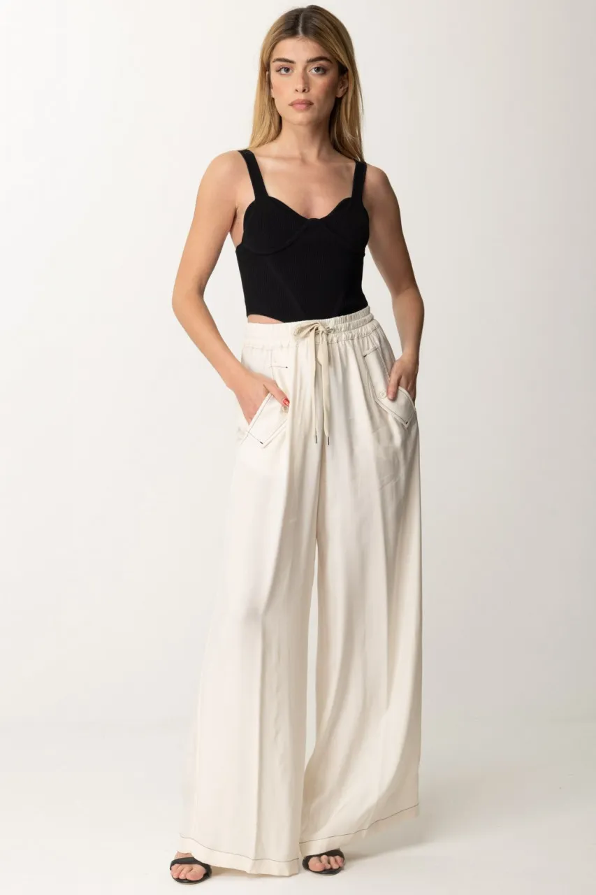 Pantaloni in twill TINTA ROSA