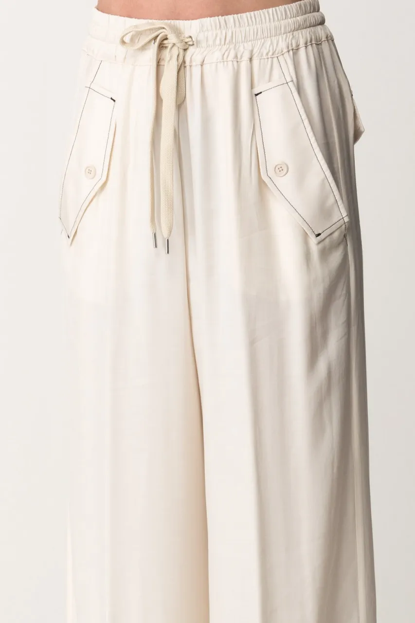 Pantaloni in twill TINTA ROSA