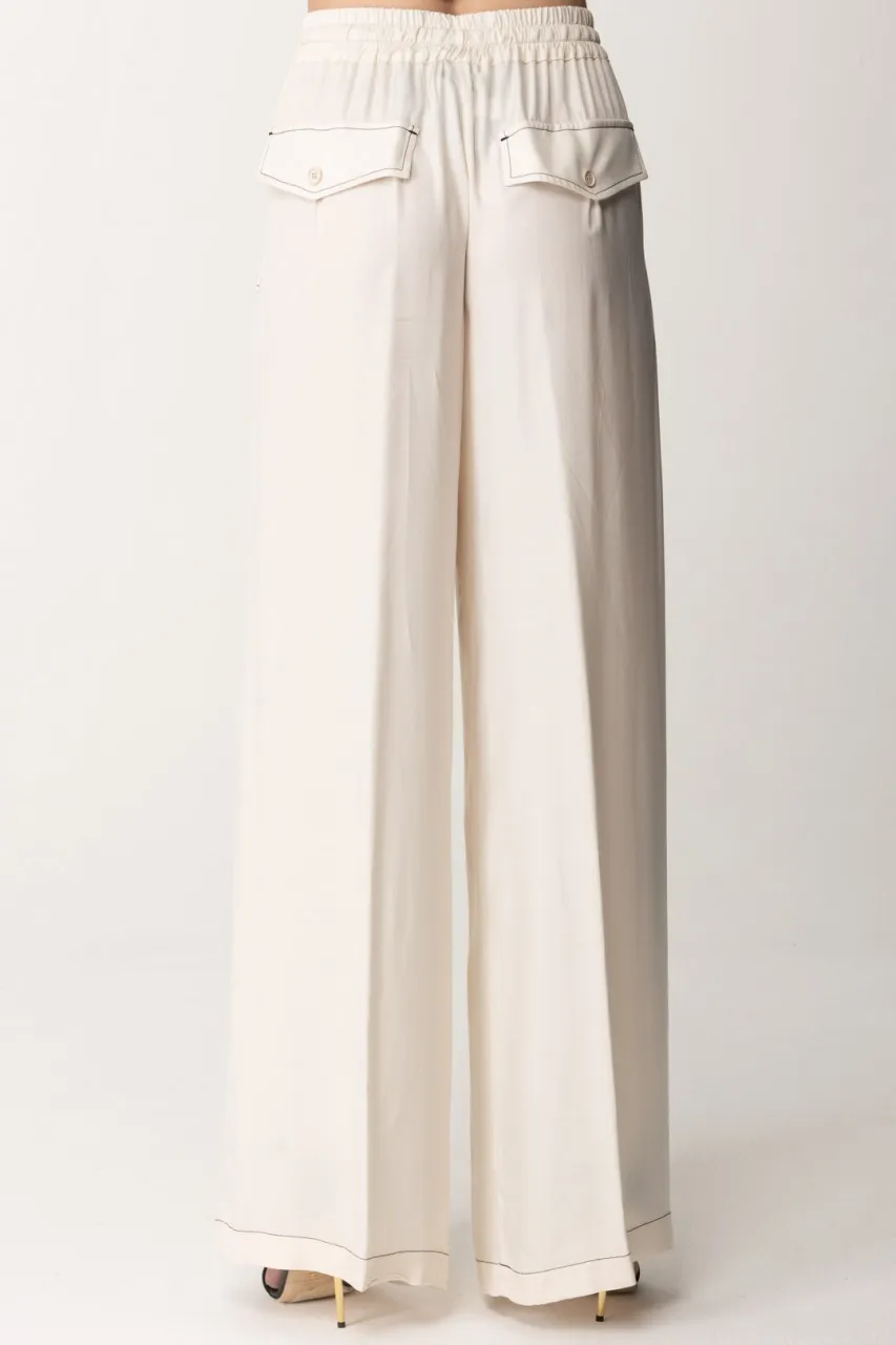Pantaloni in twill TINTA ROSA