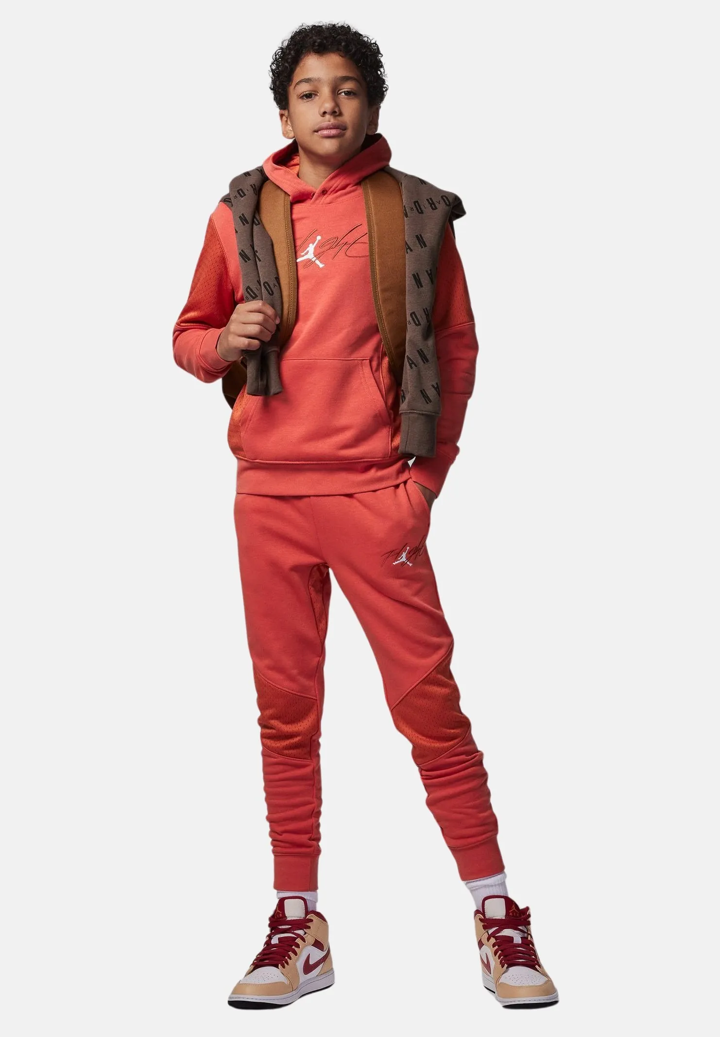 Pantaloni rossi bambino bambina jbd off court flight