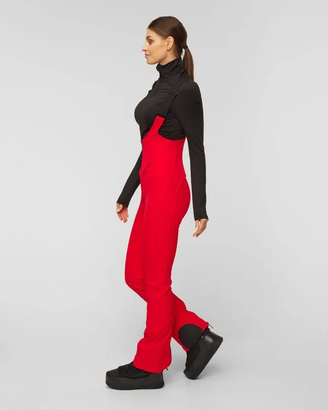 Pantaloni rossi da sci con bretelle Goldbergh Phoebe
